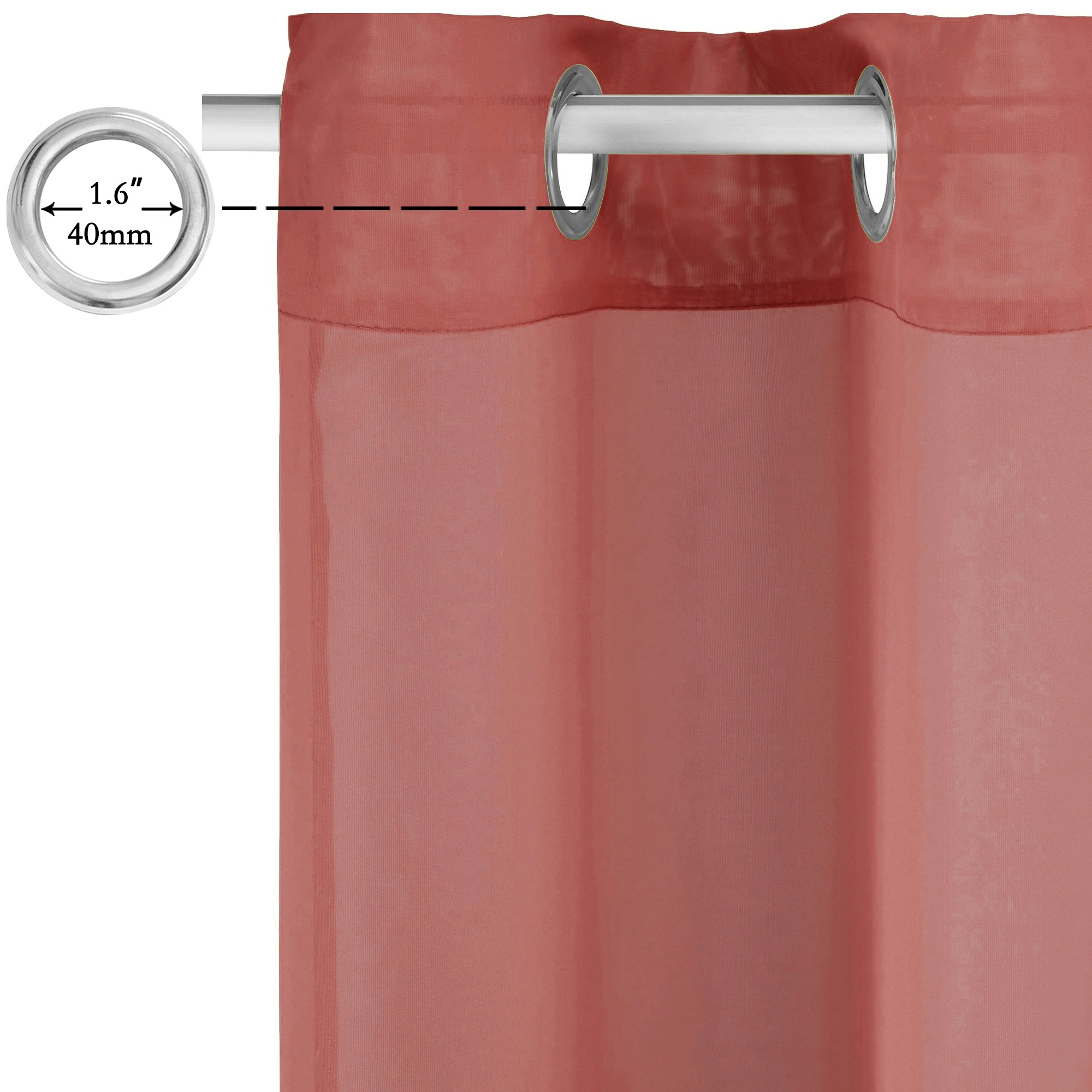 OTTO home Gardine »XANA mit Ösen« Ösen 1 Stk. tlg. Bestseller, einfarbig, 1 bzw. 2 Schals, pflegeleicht, Schal,