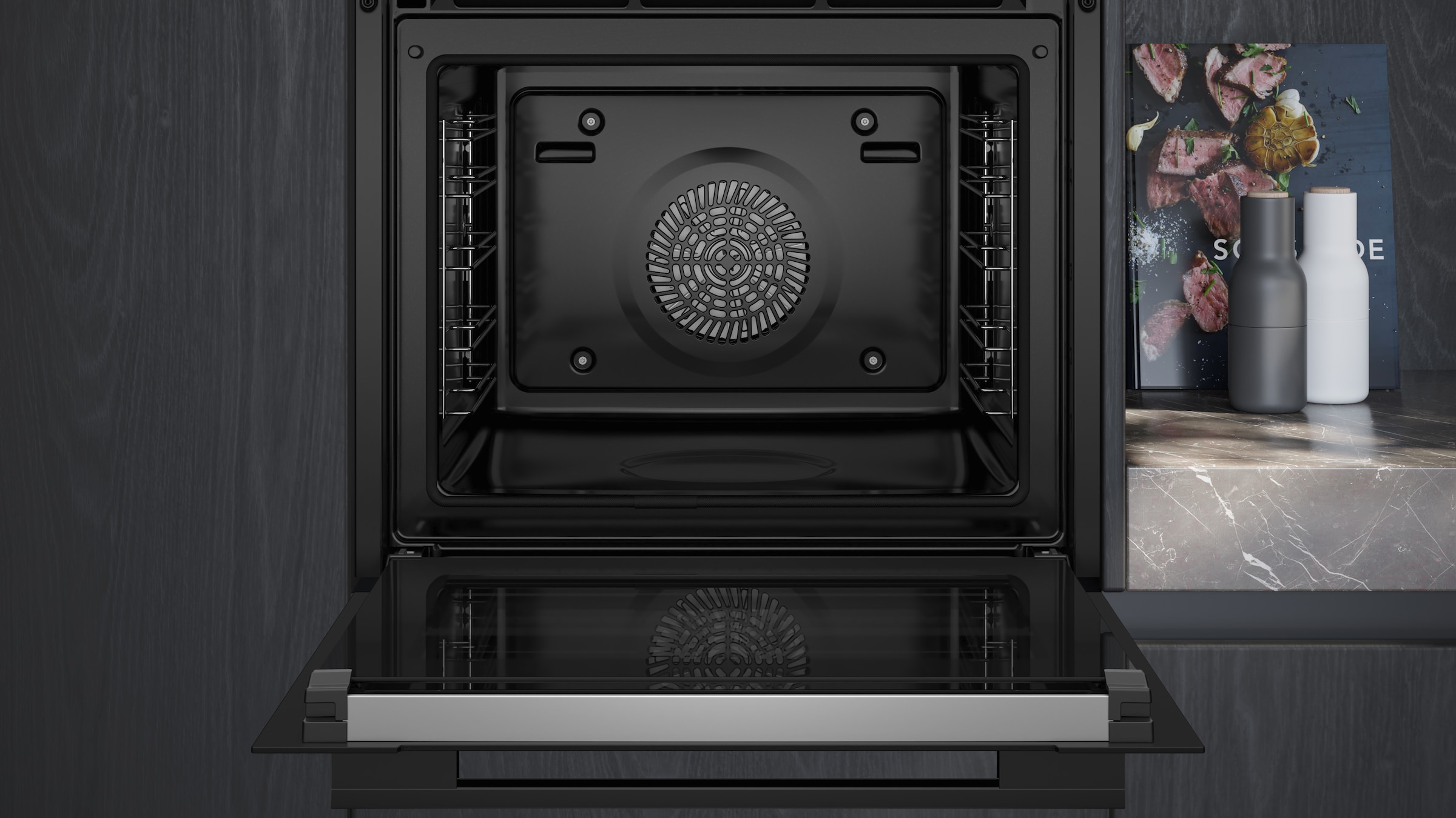 SIEMENS Pyrolyse Backofen iQ700 »HB776G1M1« mit Teleskopauszug nachrüstbar