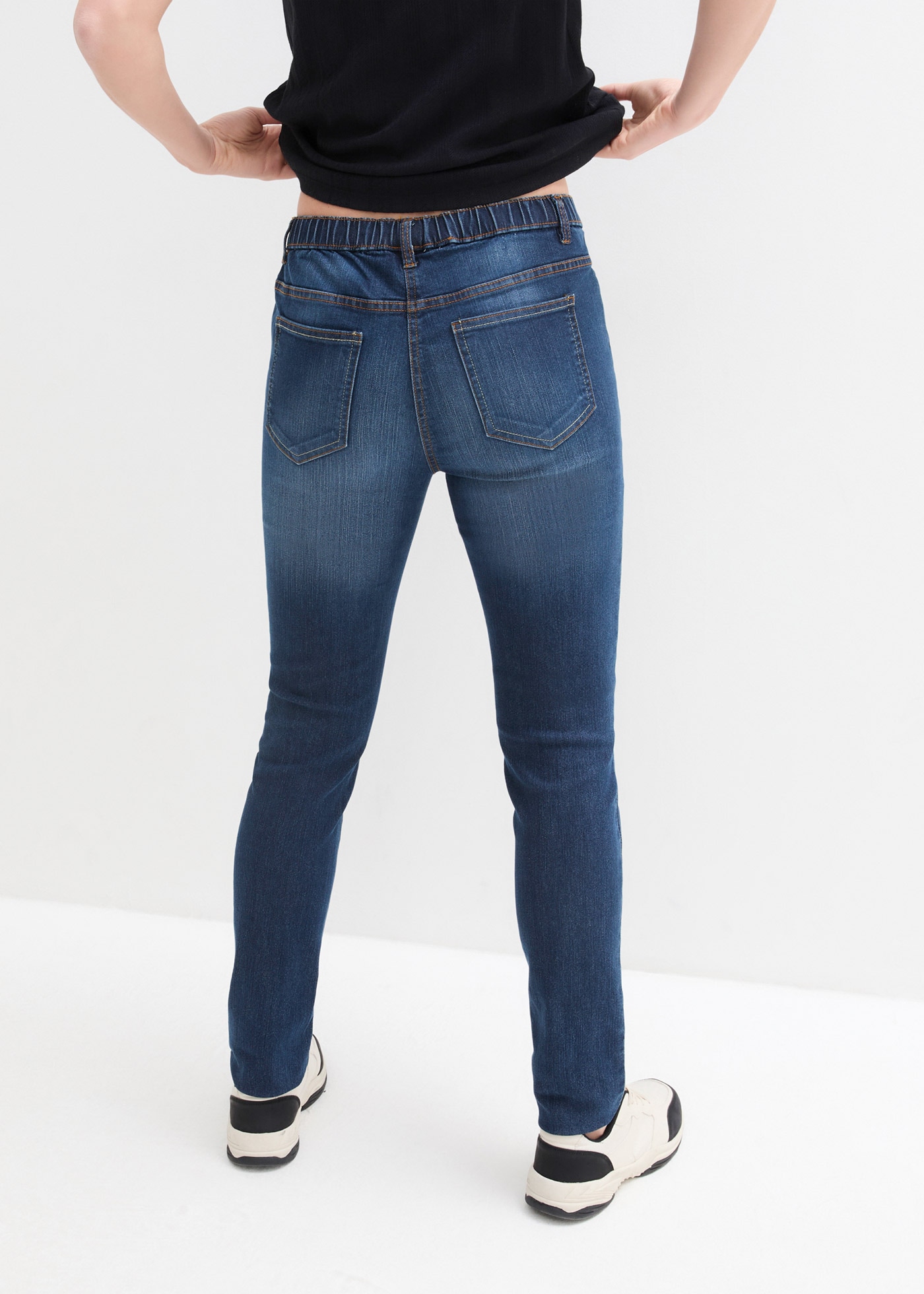bonprix Jeansjeggings »Jeggings Mid Waist, Bequembund« Slim Fit Passform, Mid Waist Schnitt, mit Bequembund