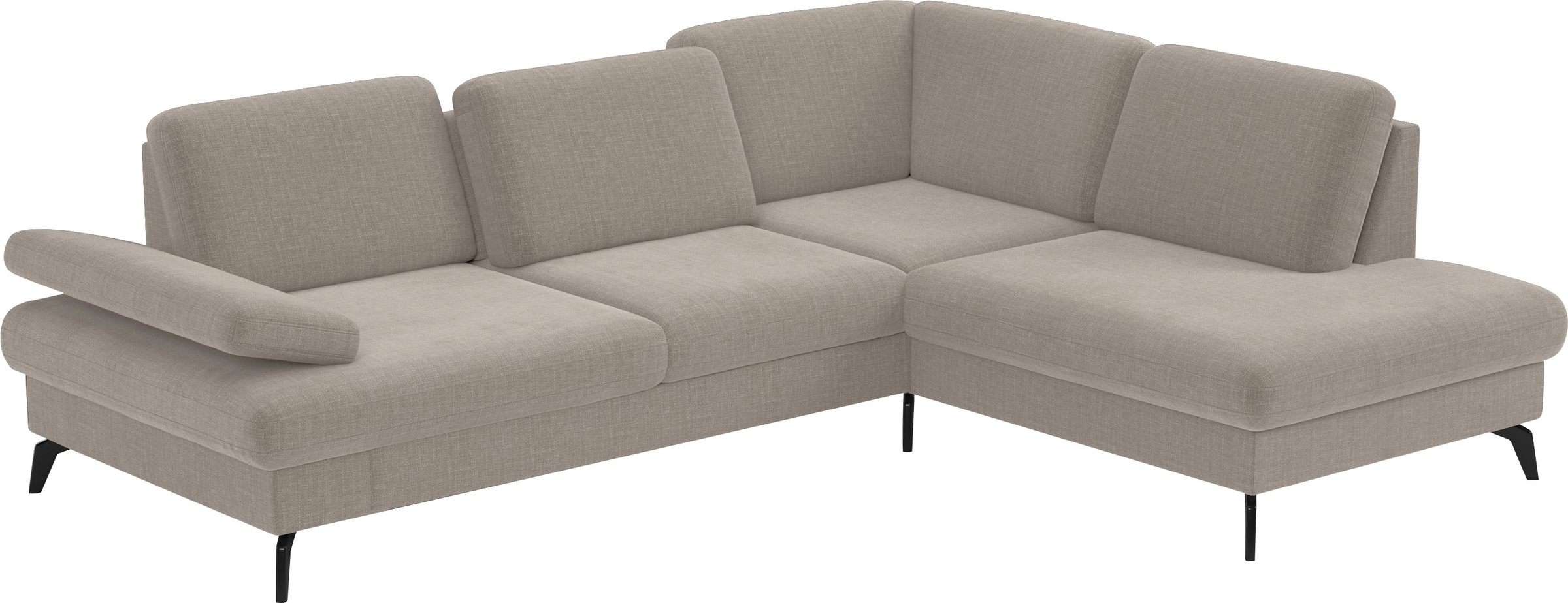 sit&more Ecksofa »Morris L-Form, inkl. Sitztiefenverstellung«, wahlweise mit Armteilverstellung, Bettfunktion & Bettkasten