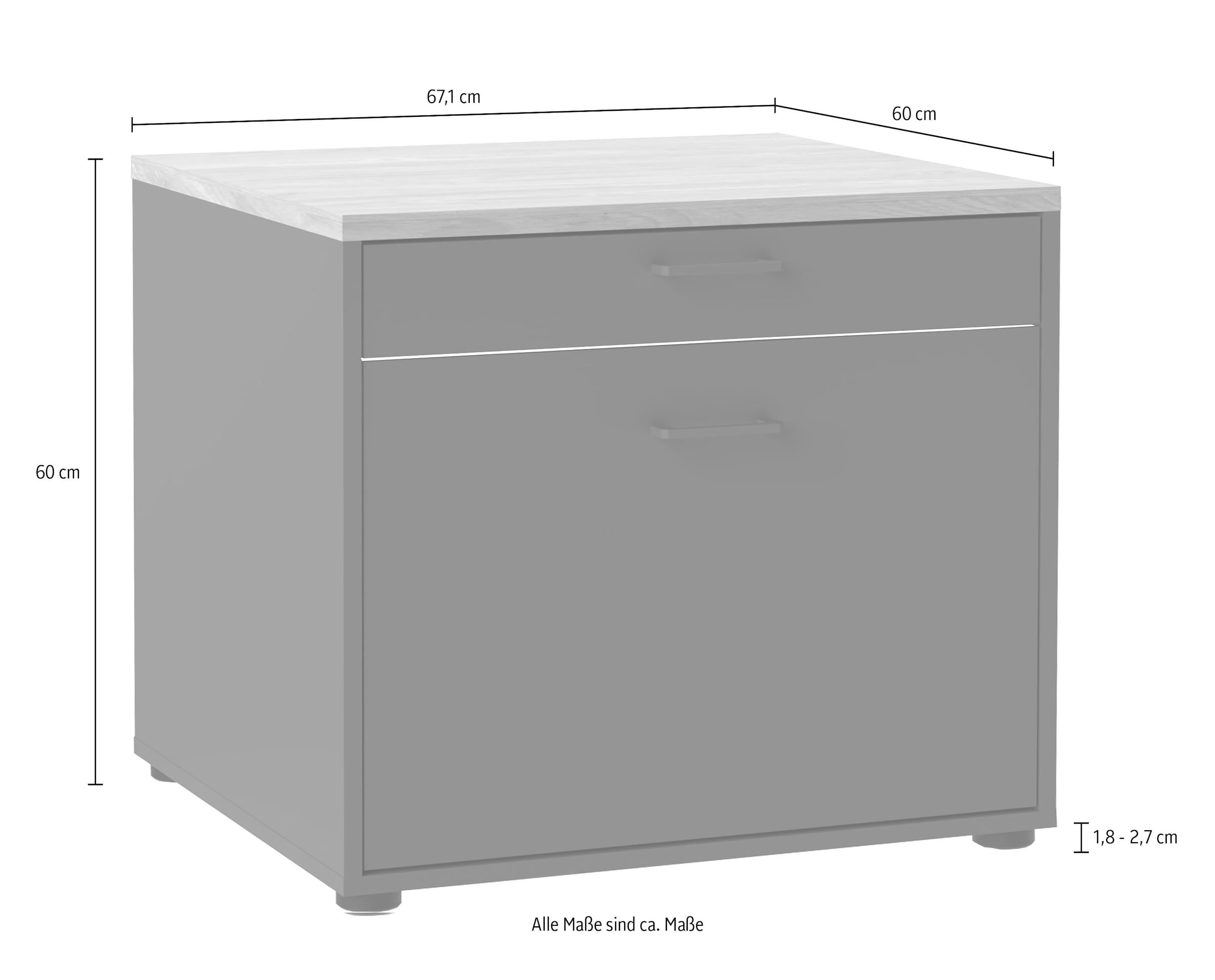Schildmeyer Waschmaschinenumbauschrank »Solea, mit praktischem Auszug, Breite 67 cm, Made in Germany« 1 Stk. tlg. praktischer Auszug zum Abstellen eines Wäschekorbs, Made in Germany