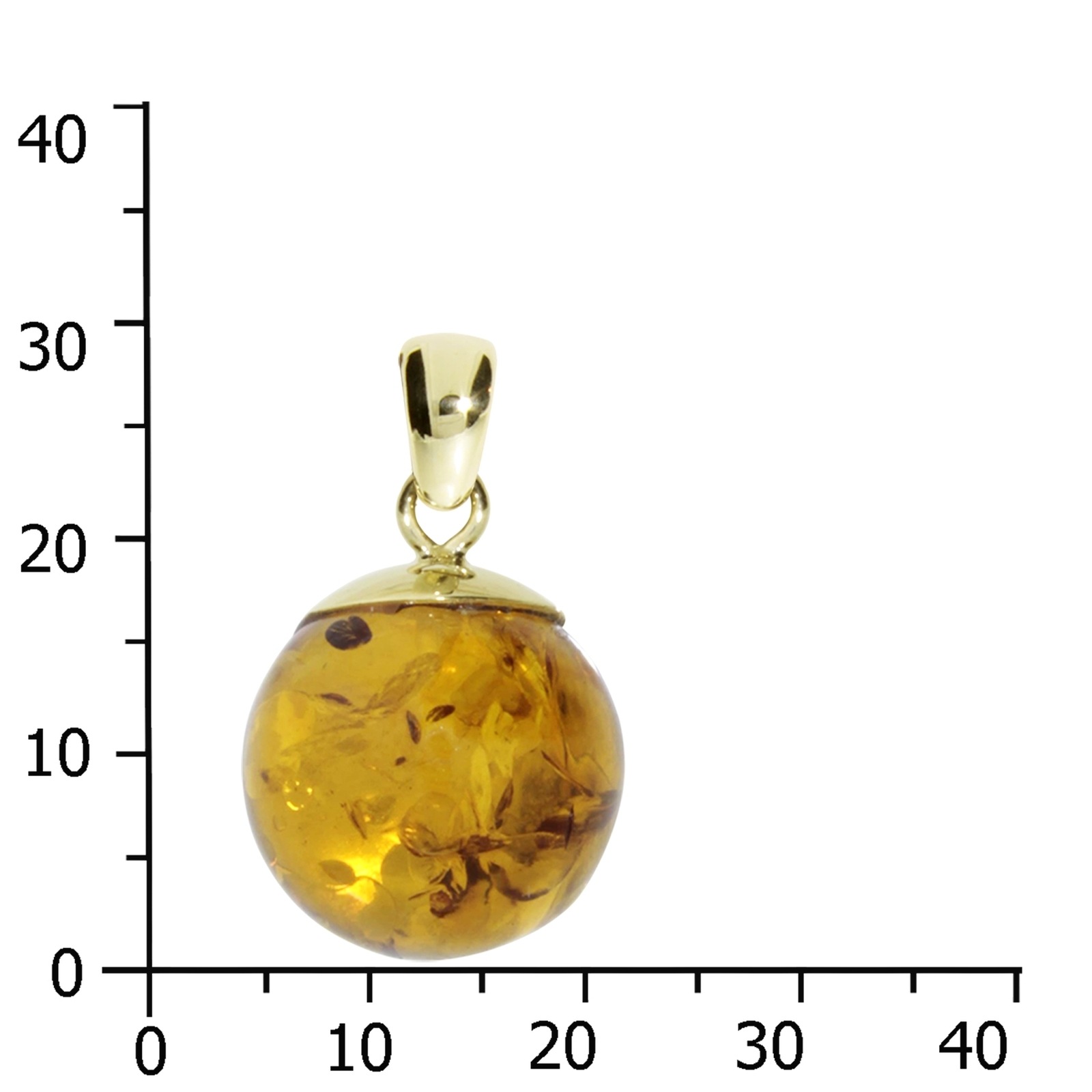 OSTSEE-SCHMUCK Kettenanhänger »- Fanja - Gold 333/000 - Bernstein«