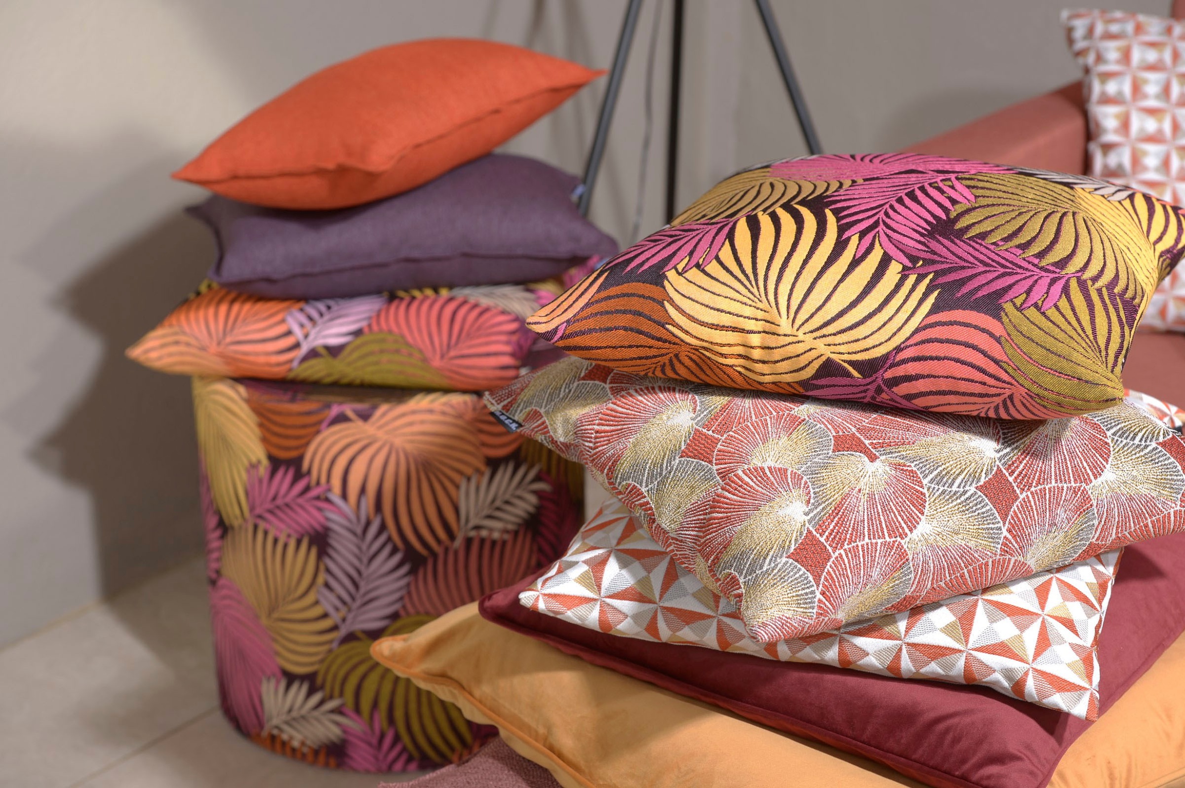 H.O.C.K. Dekokissen »Lotus« mit Lotusblume, Kissenhülle mit Füllung, 1 Stück