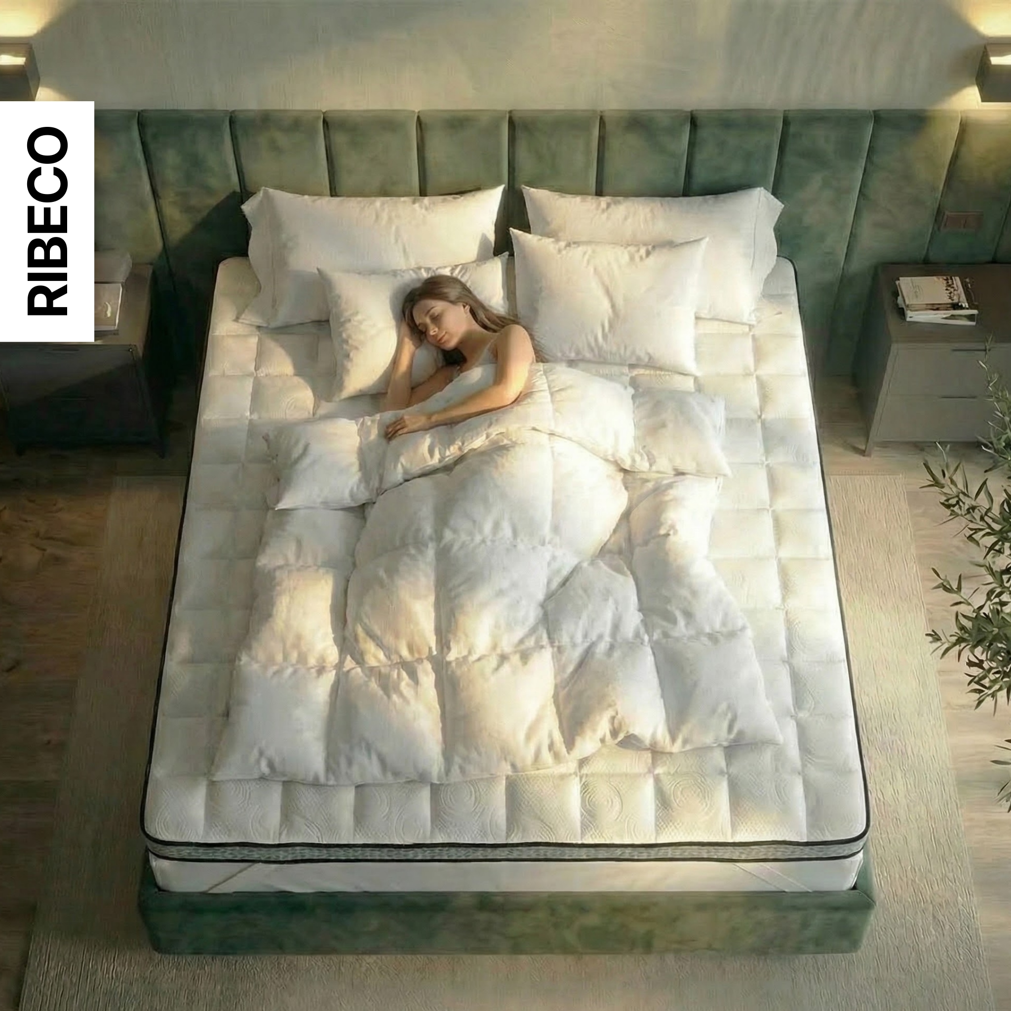 RIBECO Topper »Aaron, Topper 90x200 cm,180x200 cm« Matratze, Boxspringbett geeignet, ergonomisch, Made in EU