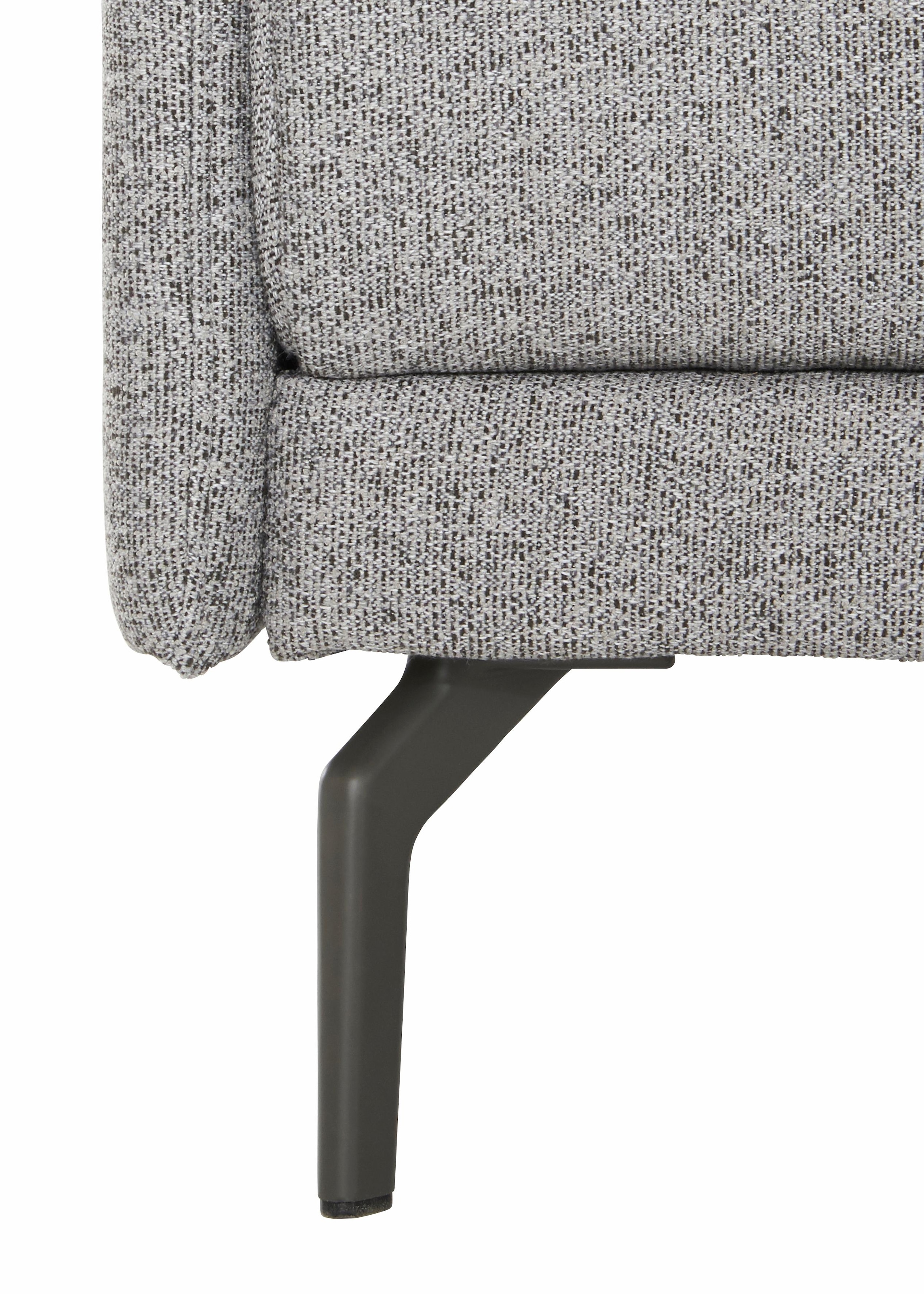 Creation BY ROLF BENZ 3-Sitzer »CR.450, Designsofa, edles Sofa, Loungesofa, Ledersofa, klares Design« Armlehne sehr schmal, Breite 190 cm, Alugussfuß Umbragrau