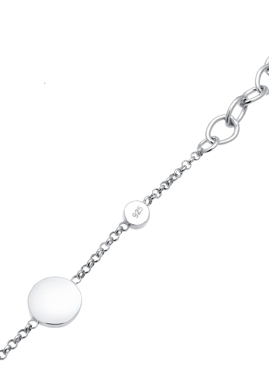 Elli Armkette »Armband Plättchen Kristalle Vintage 925 Silber«
