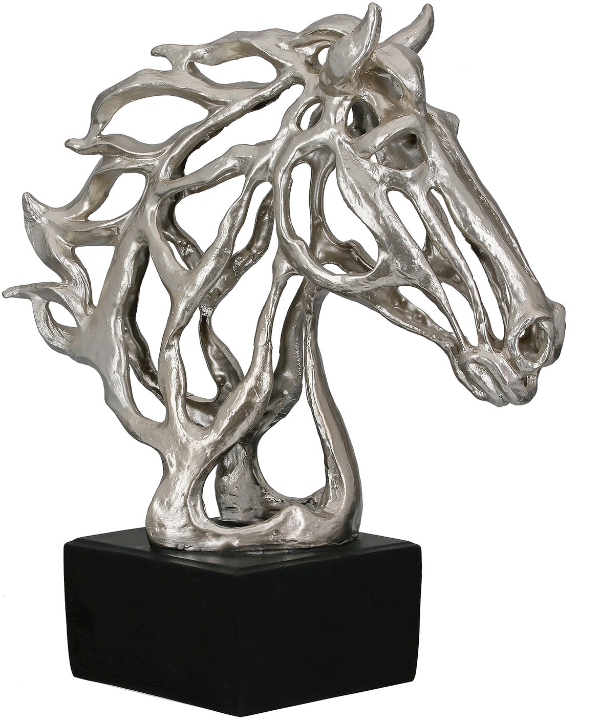 Casablanca by Gilde Dekoobjekt »Skulptur Pferd Cheval silberfarben H. 39,5 cm«