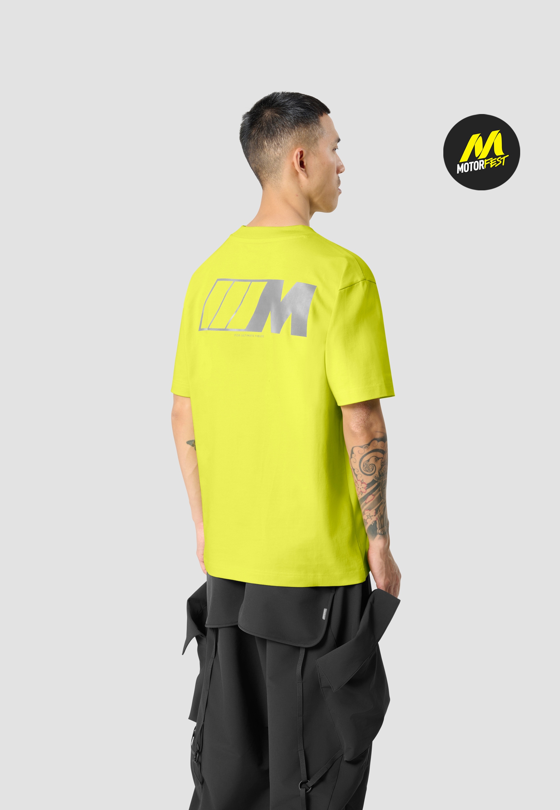 BMW T-Shirt, mit Logostickerei auf Brusthöhe