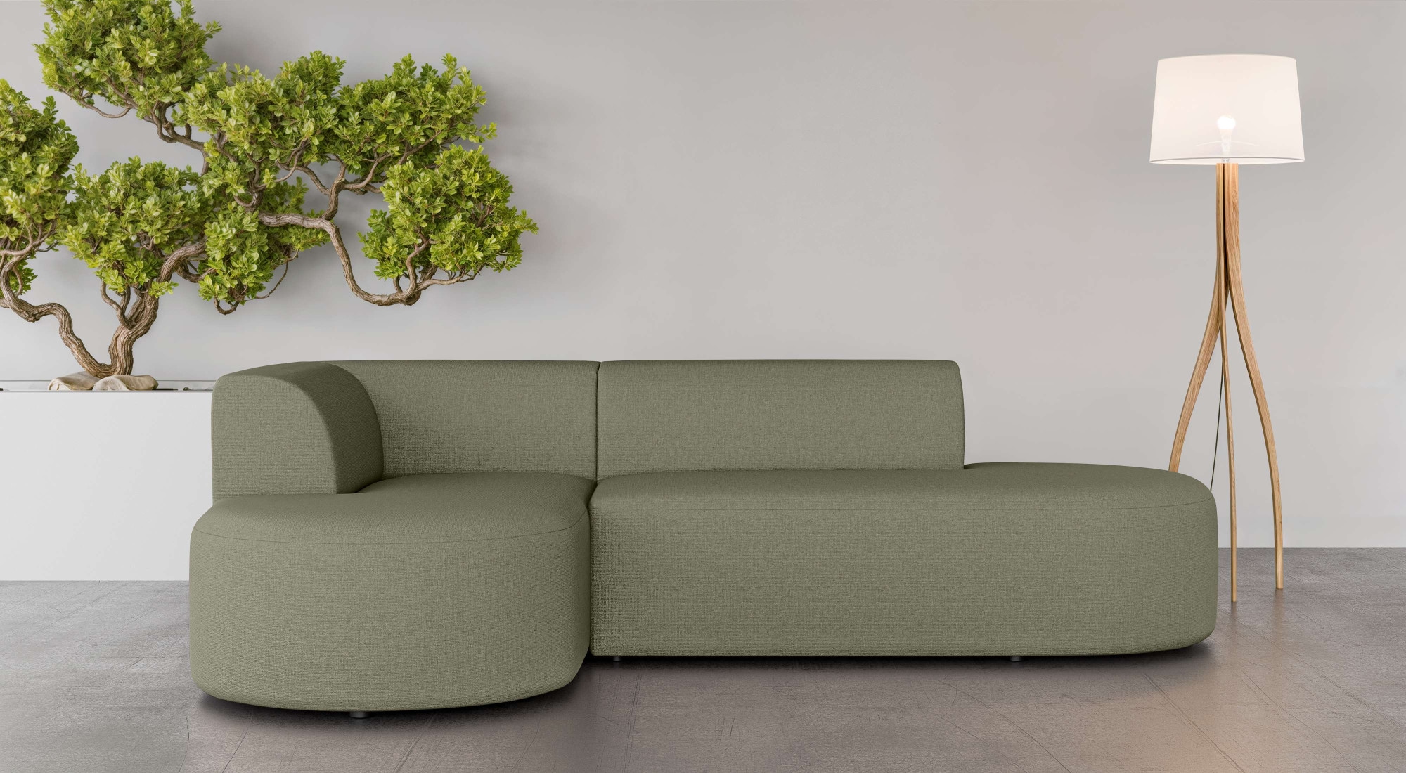 Ecksofa »Tvinne B/T/H: 260/170/73 cm«, L-Form, organische Form, auch in Bouclé