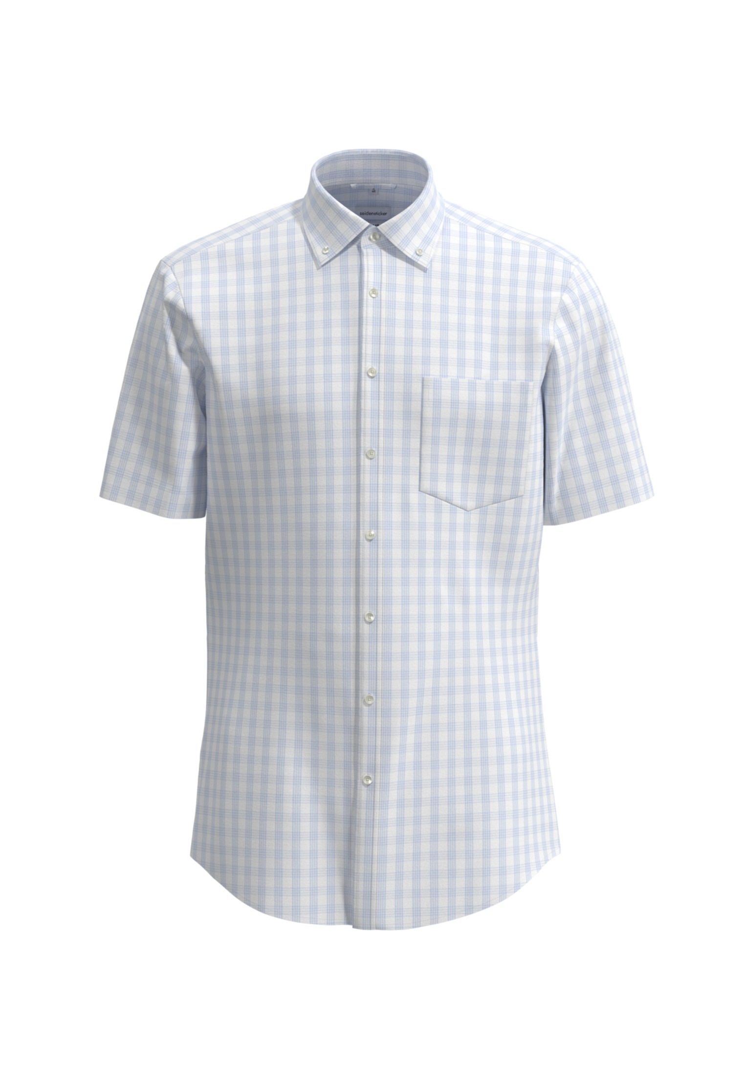 seidensticker Businesshemd »Comfort«, Comfort Kurzarm Button-Down-Kragen Karo