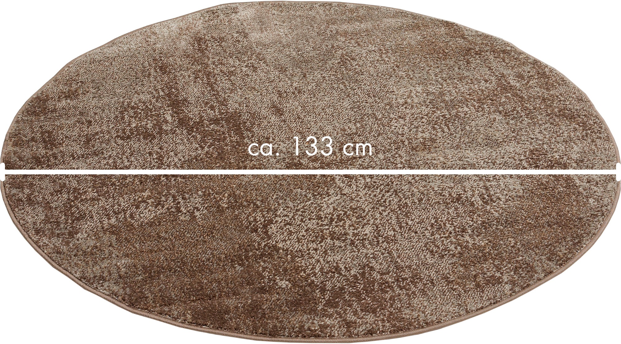 Andiamo Teppich »Luna«, rund, 7 mm Höhe, Kurzflor, modernes Design, ideal im Wohnzimmer & Schlafzimmer