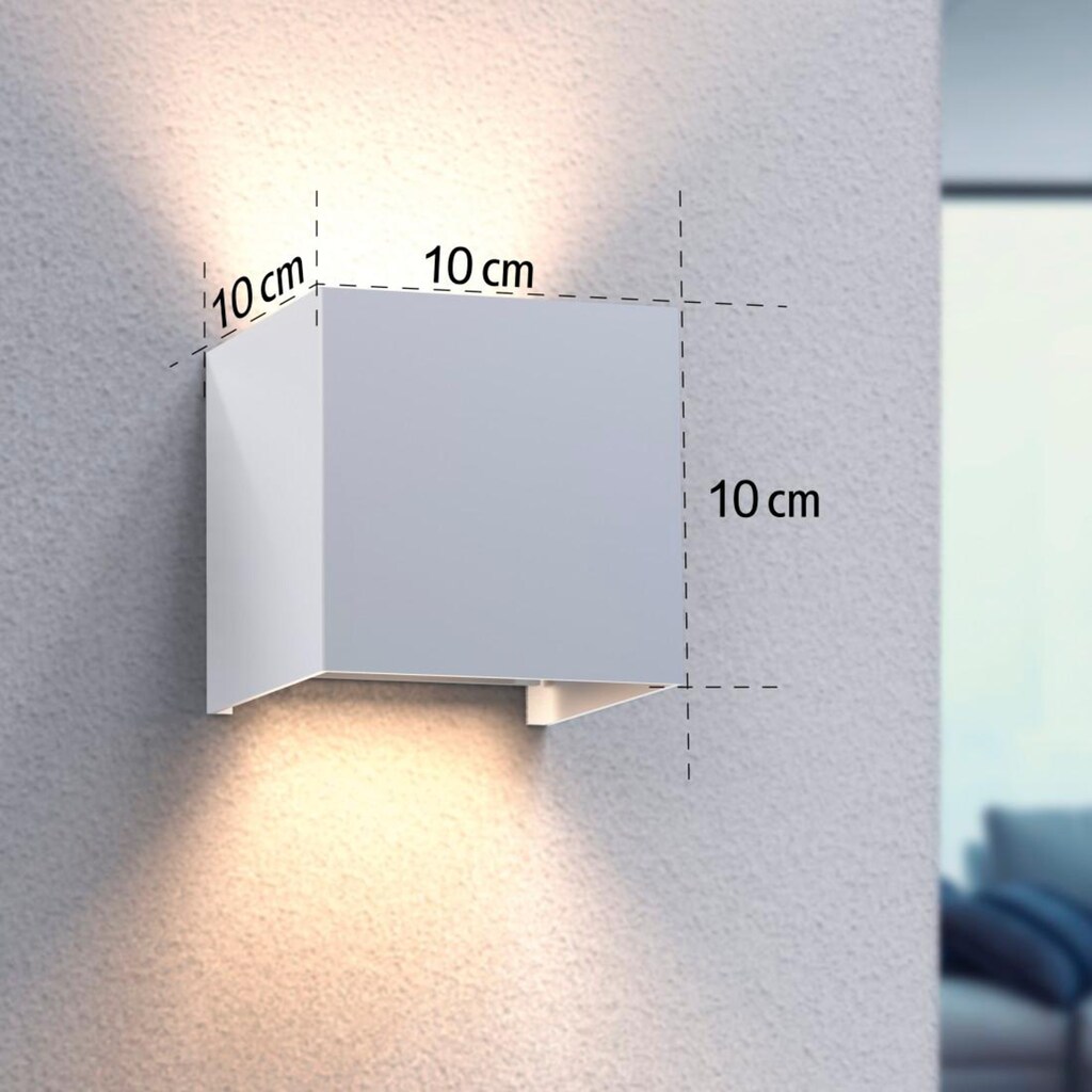 Hama Smarte Lampe »WLAN-Lampe, LED-Wandleuchte für außen u. innen, 10x10x10cm, ohne Hub«