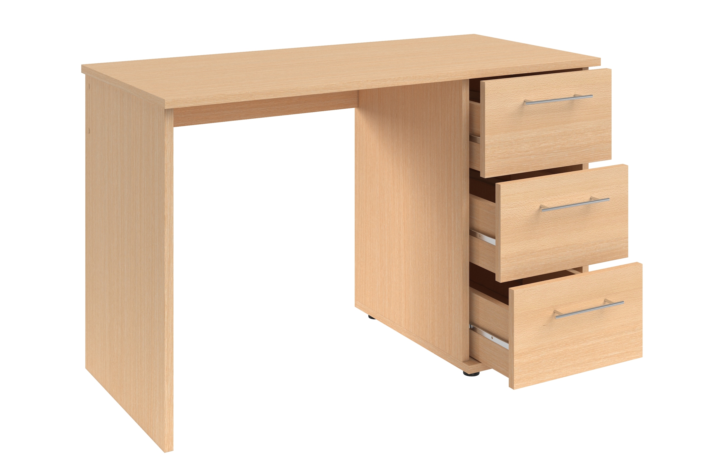 VOGL Möbelfabrik Schreibtisch »Tobi, optional mit Tastaturauszug,«, mit 3 Schubkästen, Breite 115 cm, Made in Germany