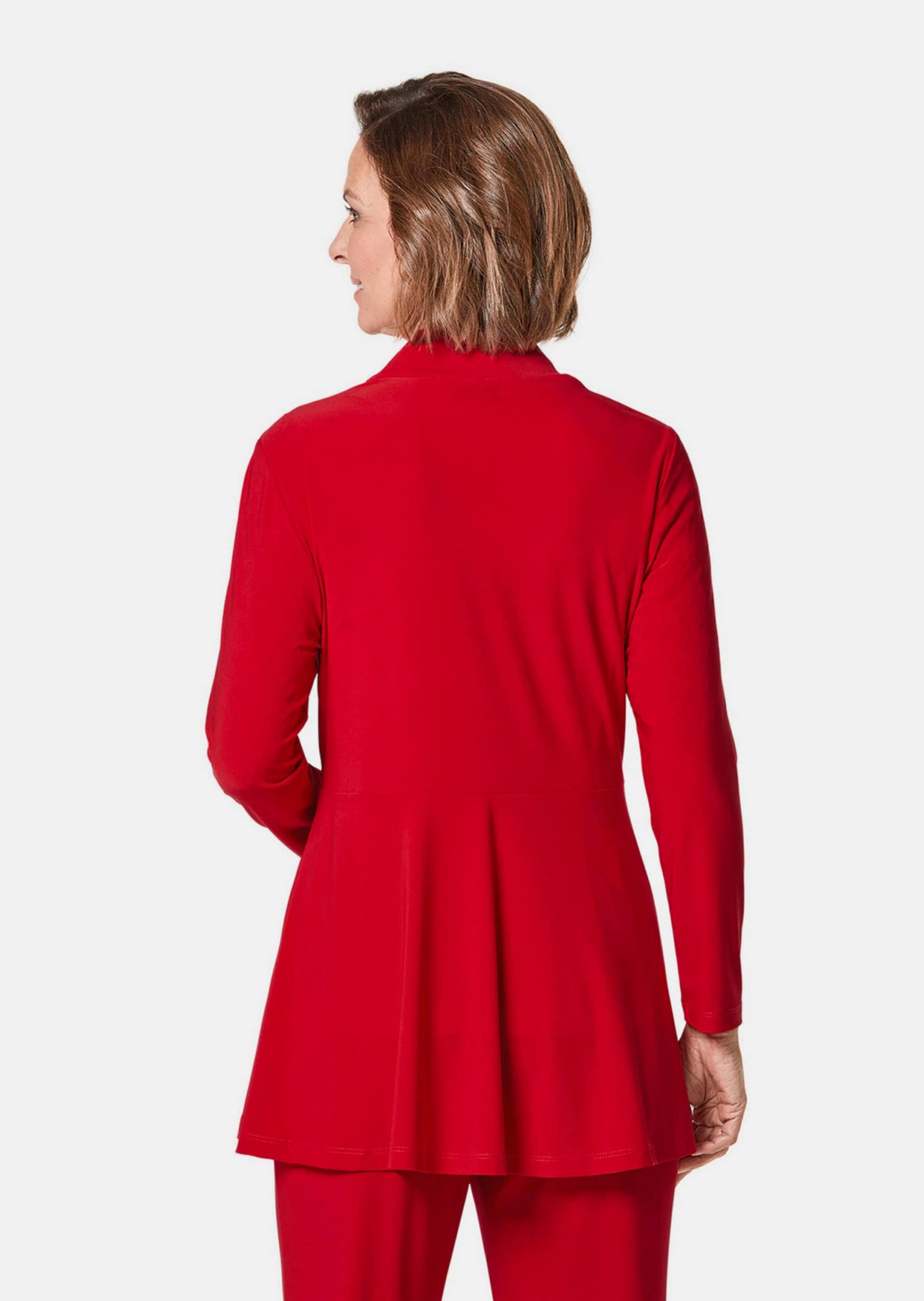 GOLDNER Sweatjacke »Jersey-Longjacke Weich fallende Jersey-Longjacke«