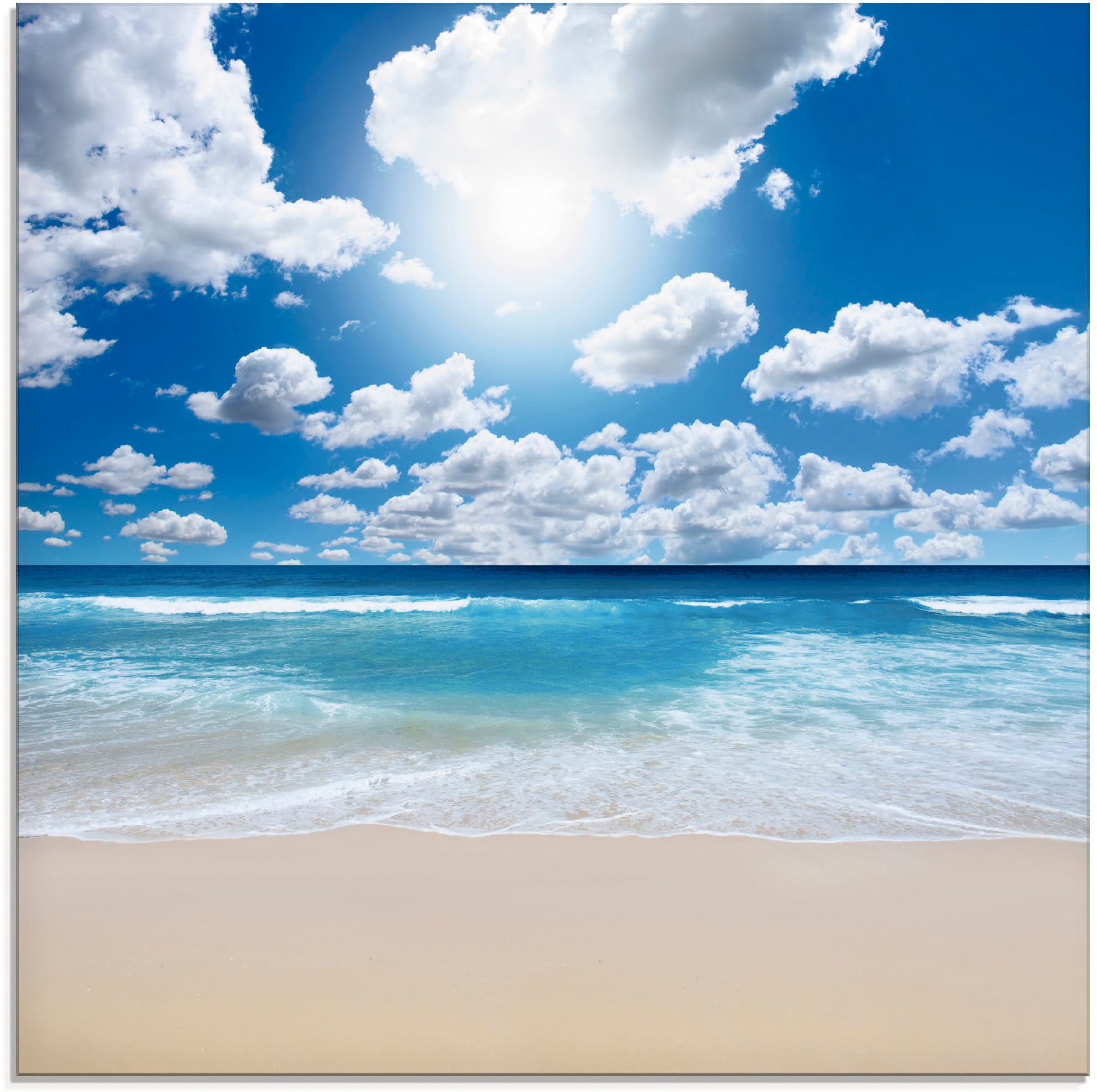 verschiedenen Strandlandschaft«, Artland in »Großartige kaufen Strand, bequem Glasbild Größen (1 St.),