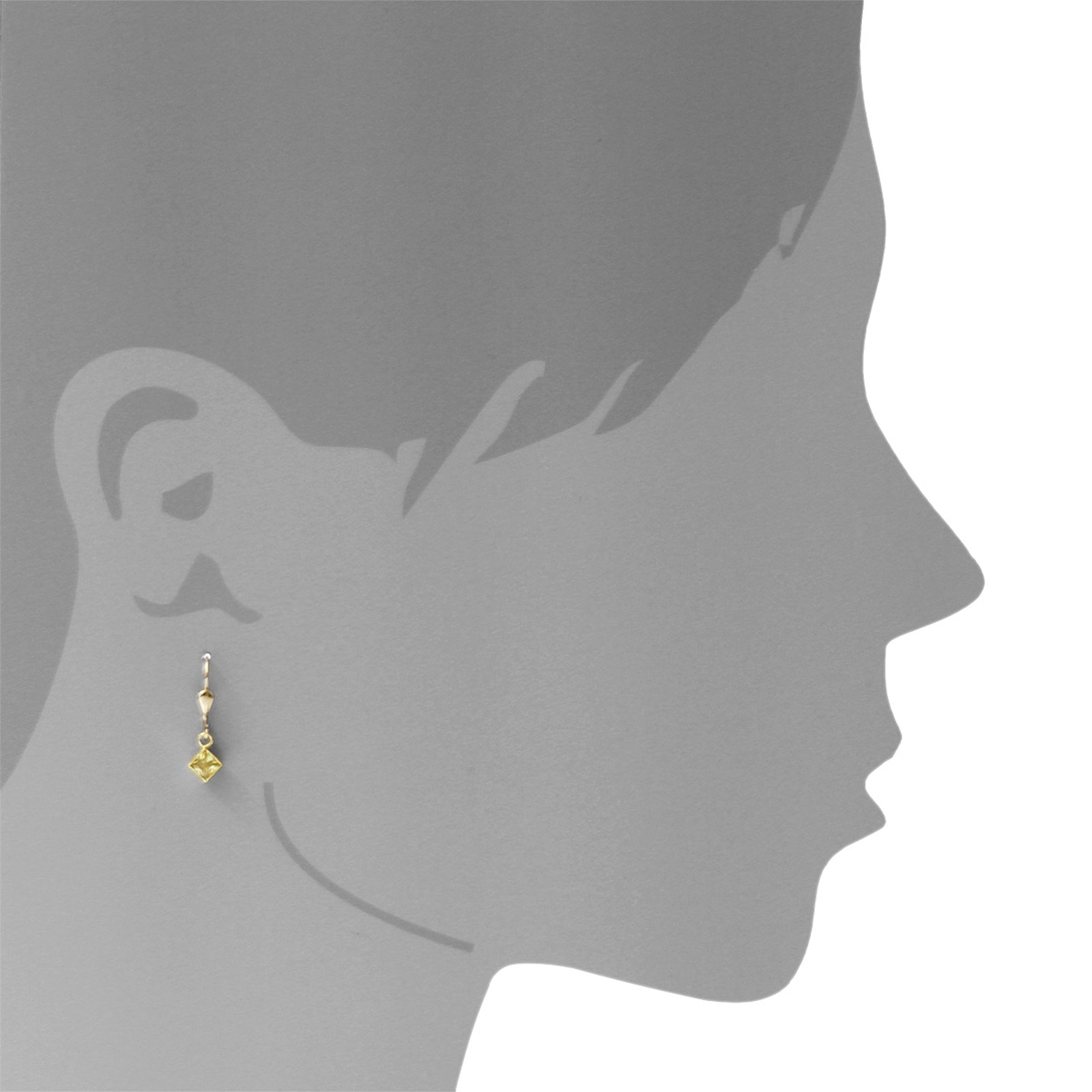 OSTSEE-SCHMUCK Paar Ohrhänger »- Anna 5x5 mm - Gold 333/000 - Zirkonia«