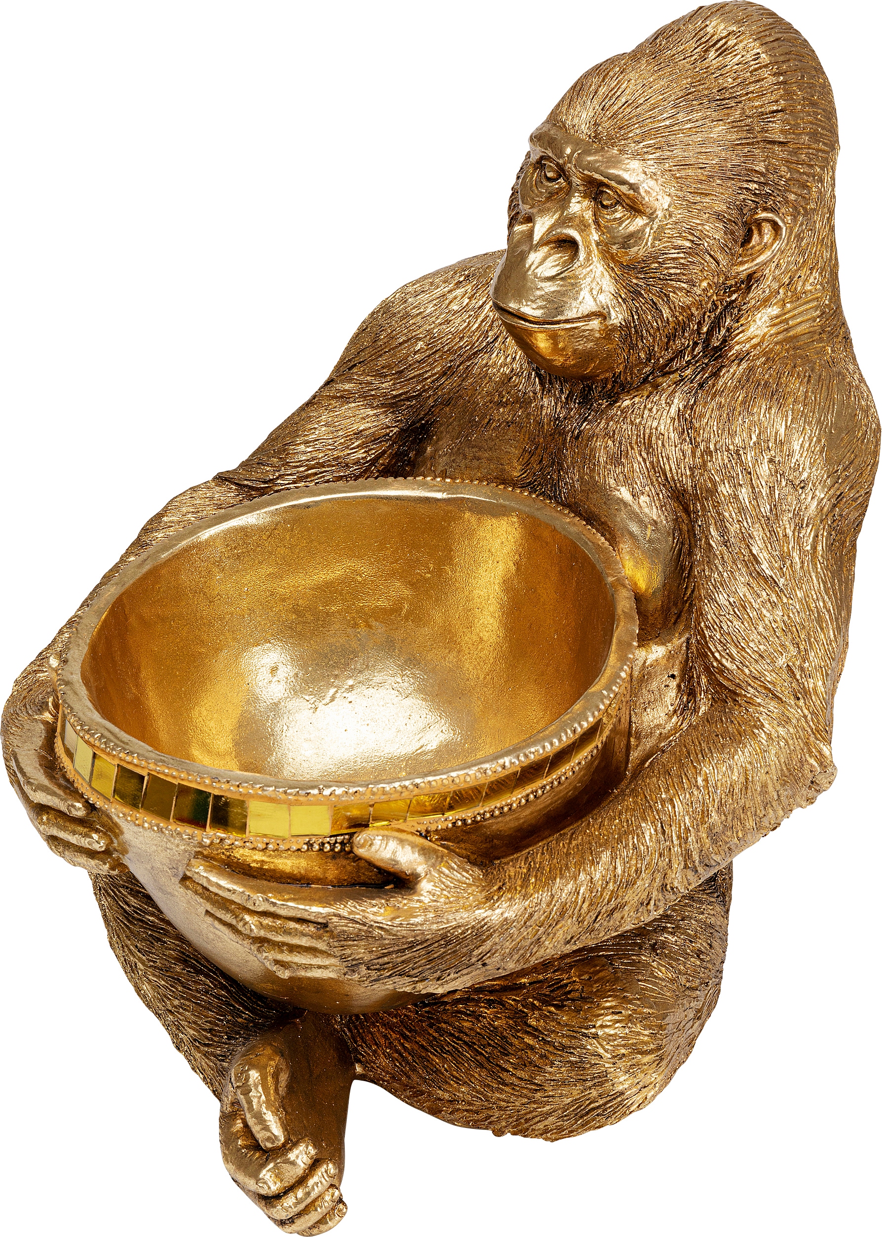 Kare Design Dekofigur »Gorilla Holding Bowl Gold 4«