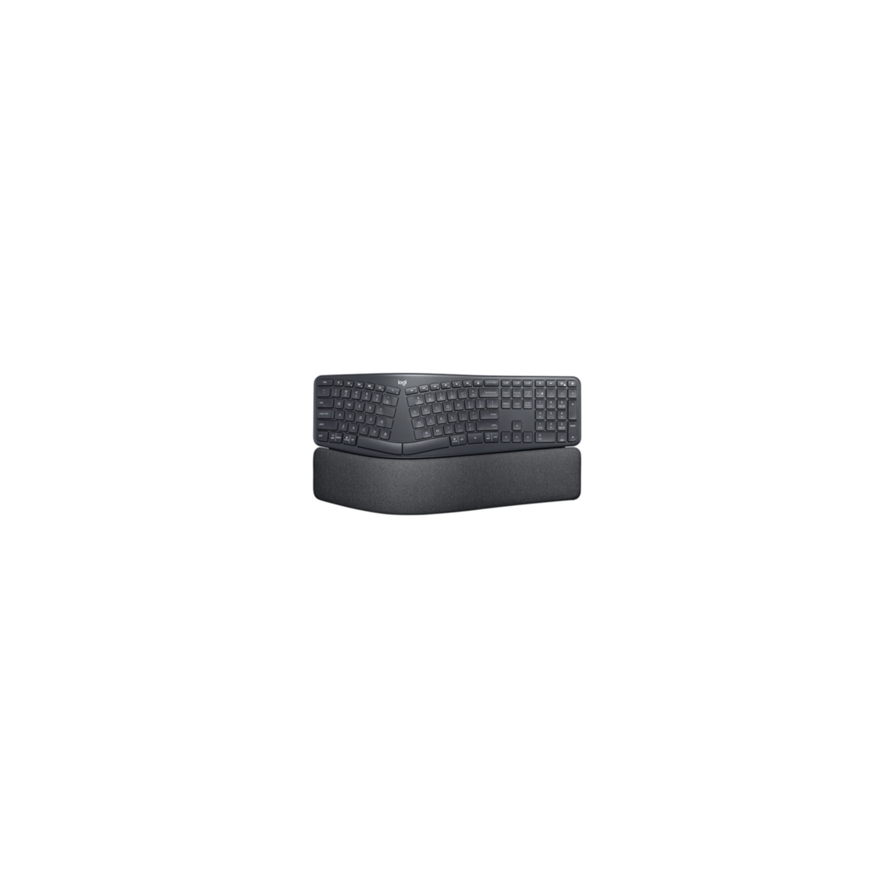 Logitech Tastatur »ERGO K860«, (Angenehmes Tippen-Anpassbare Höhe-Fn-Tasten-Handgelenkauflage-Lautstärkeregler-Multimedia-Tasten-USB-Anschluss-Ziffernblock-ergonomische Form)