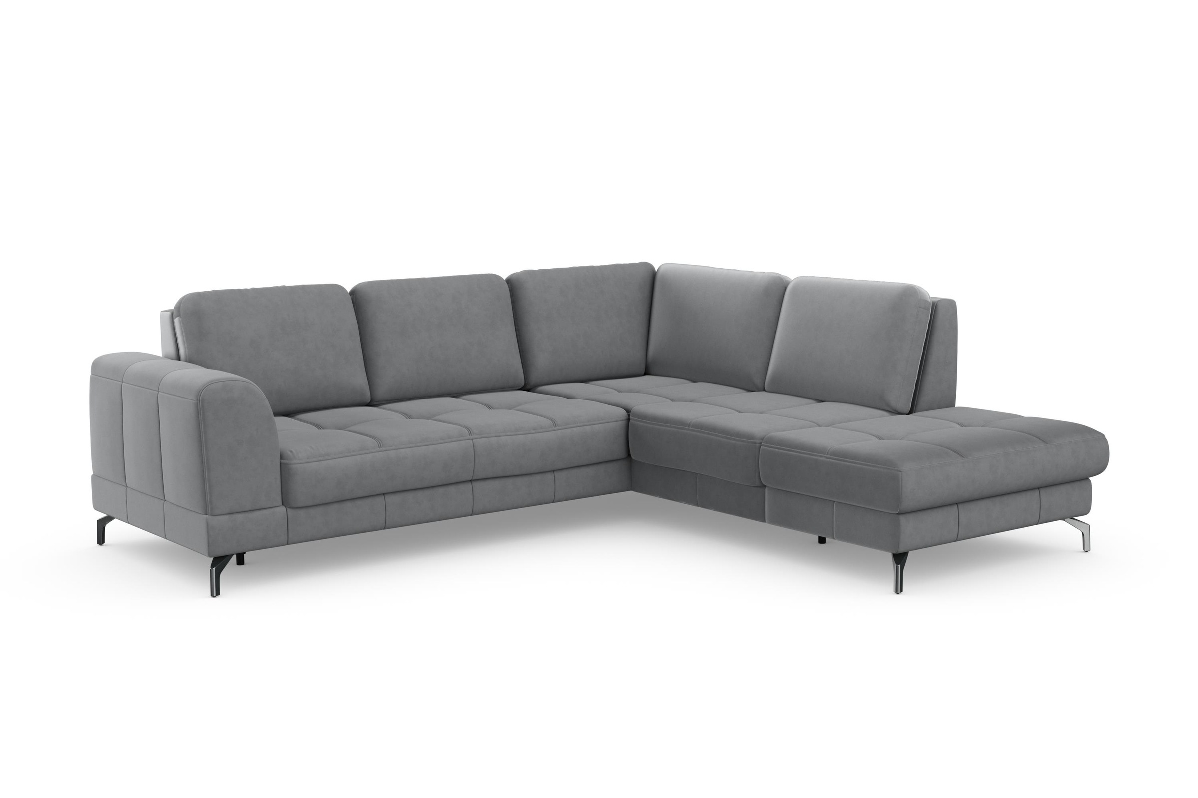 sit&more Ecksofa »Bendigo L-Form« inklusive Sitztiefenverstellung, Bodenfreiheit 12 cm, in 2 Fußfarben