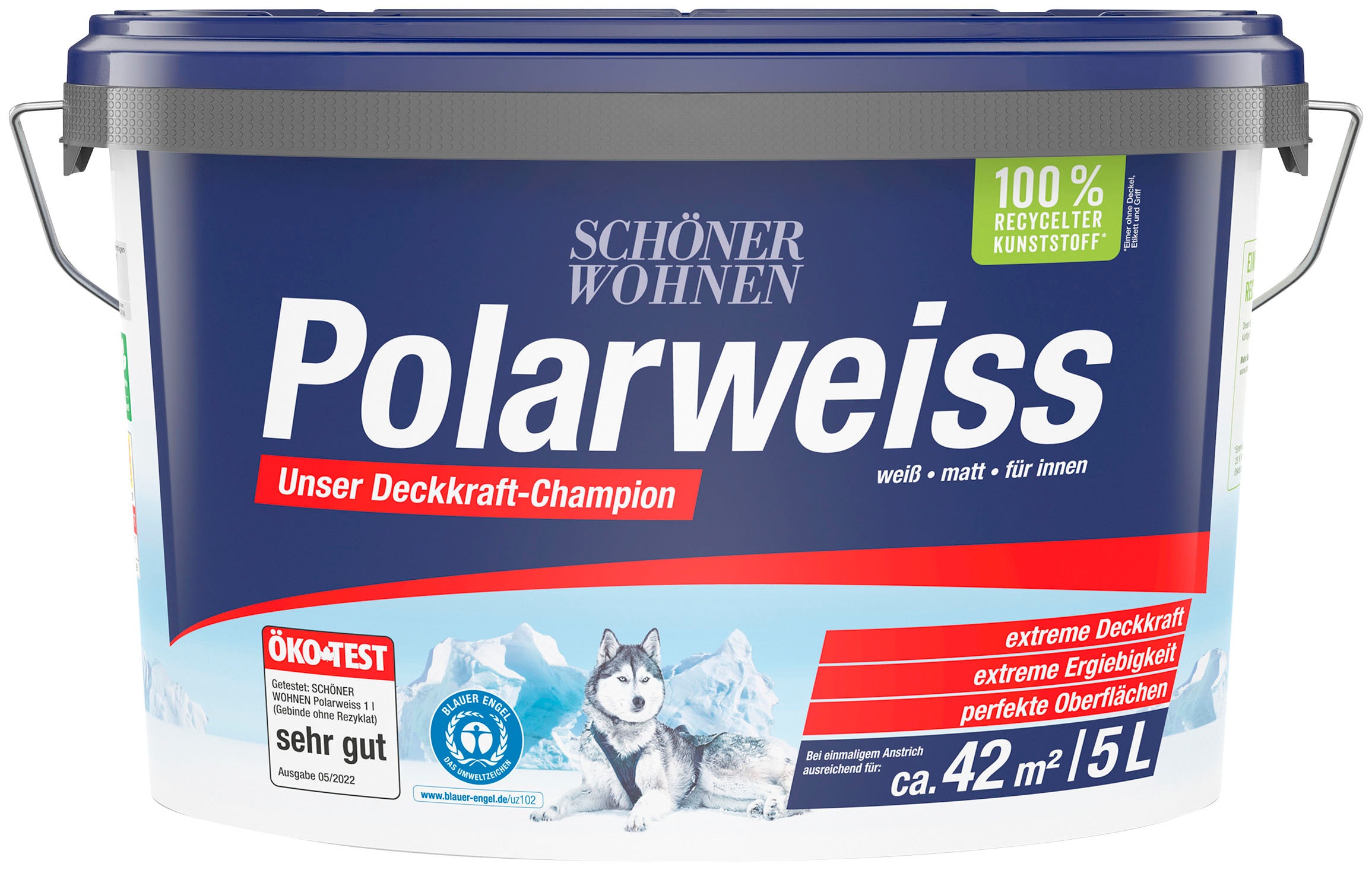 SCHÖNER WOHNEN-Kollektion Wandfarbe »Polarweiss«, 5 Liter, mit Spritzfrei-Formel -... kaufen