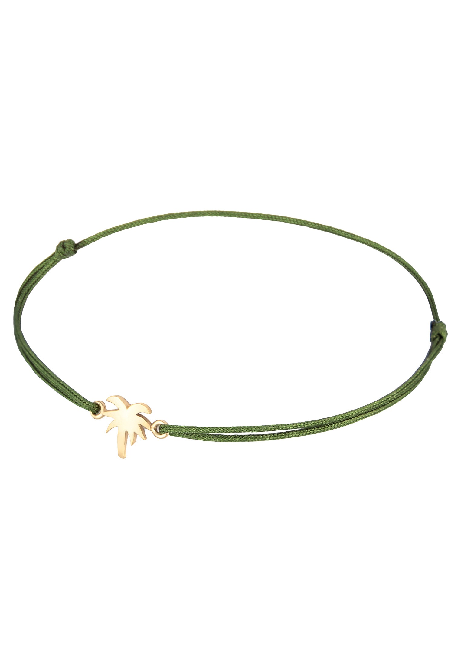 Elli Armkette »Armband Palme Beach Textilarmband 925 Silber Vergoldet«