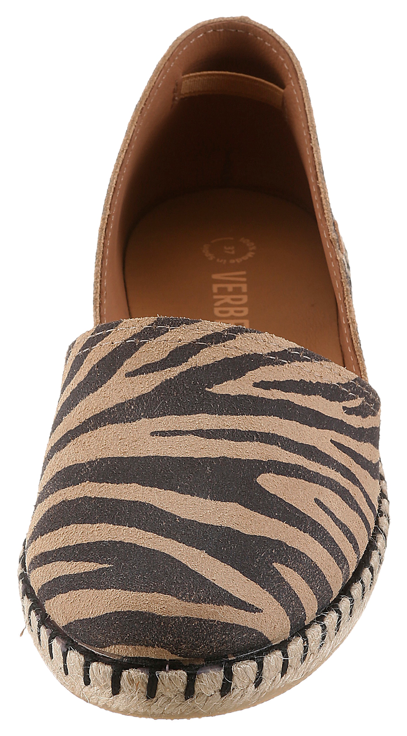VERBENAS Espadrille  Slipper, Sommerschuh, Urlaubsschuh, Flat im Zebra-Look