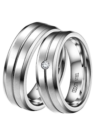 Trauring »Schmuck Geschenk Edelstahl Trauring Ehering Partnerring LIEBE«