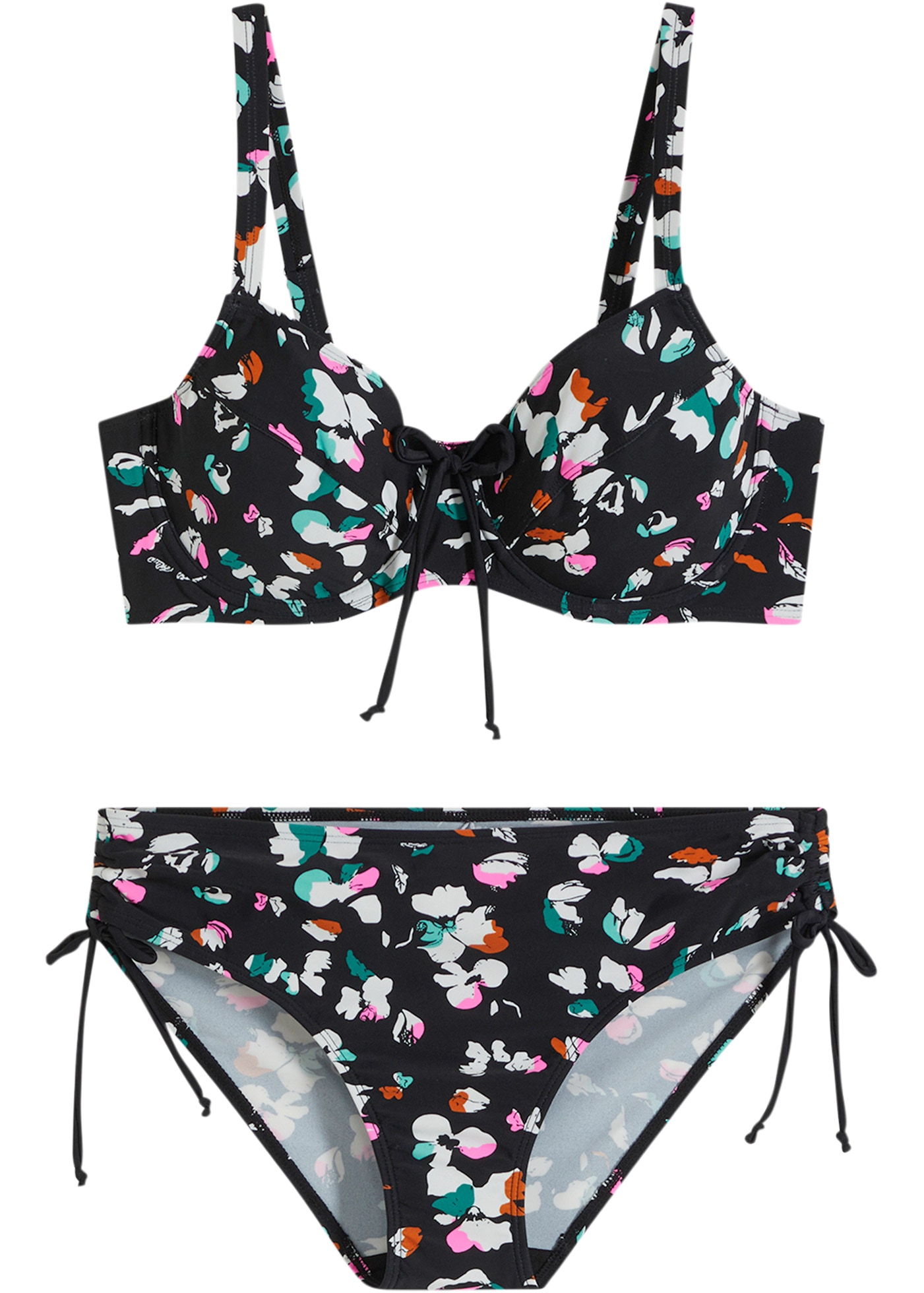 bonprix Bügel-Bikini Set, 2 Stk. Minimizer-Passform, toller Alloverdruck