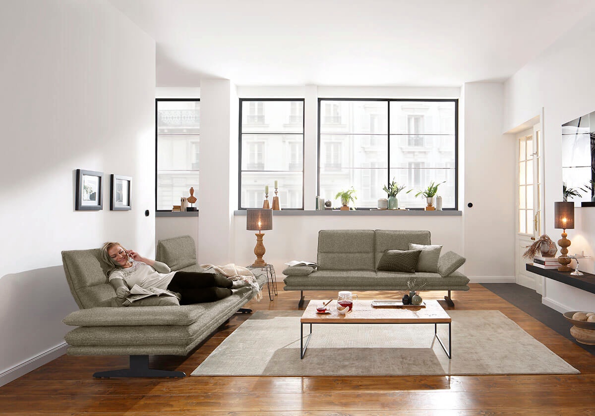 W.SCHILLIG 2,5-Sitzer »broadway, Designsofa mit tollem Sitzkomfort« Sitztiefenverstellung, Kopfteil- & Seitenteilverstellung, Breite 216cm