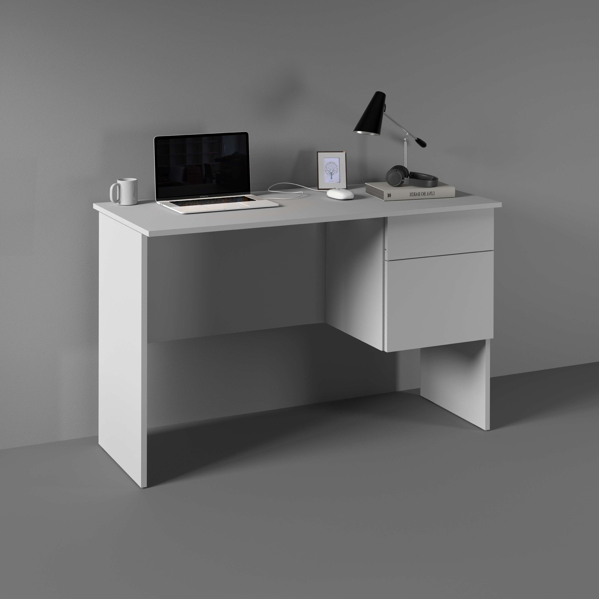 INOSIGN Schreibtisch »Essential, Schreibtisch, kleiner Computertisch, Bürotisch für Büro«, (1 St.), mit 1 Tür,1 Schublade, Arbeitsplatte Breite 110 cm
