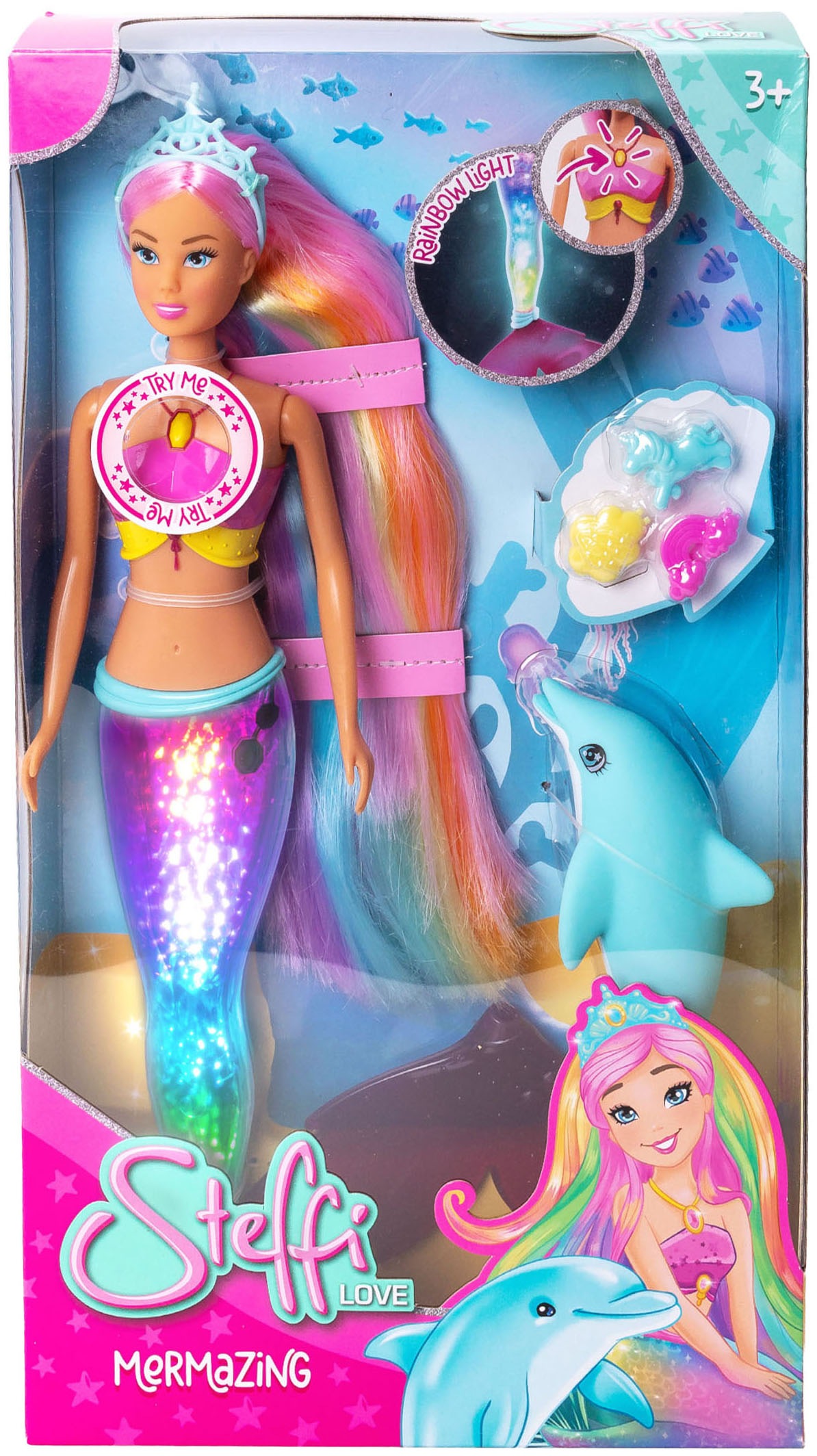 SIMBA Anziehpuppe »Steffi Love, Mermaizing« mit leuchtender Schwanzflosse