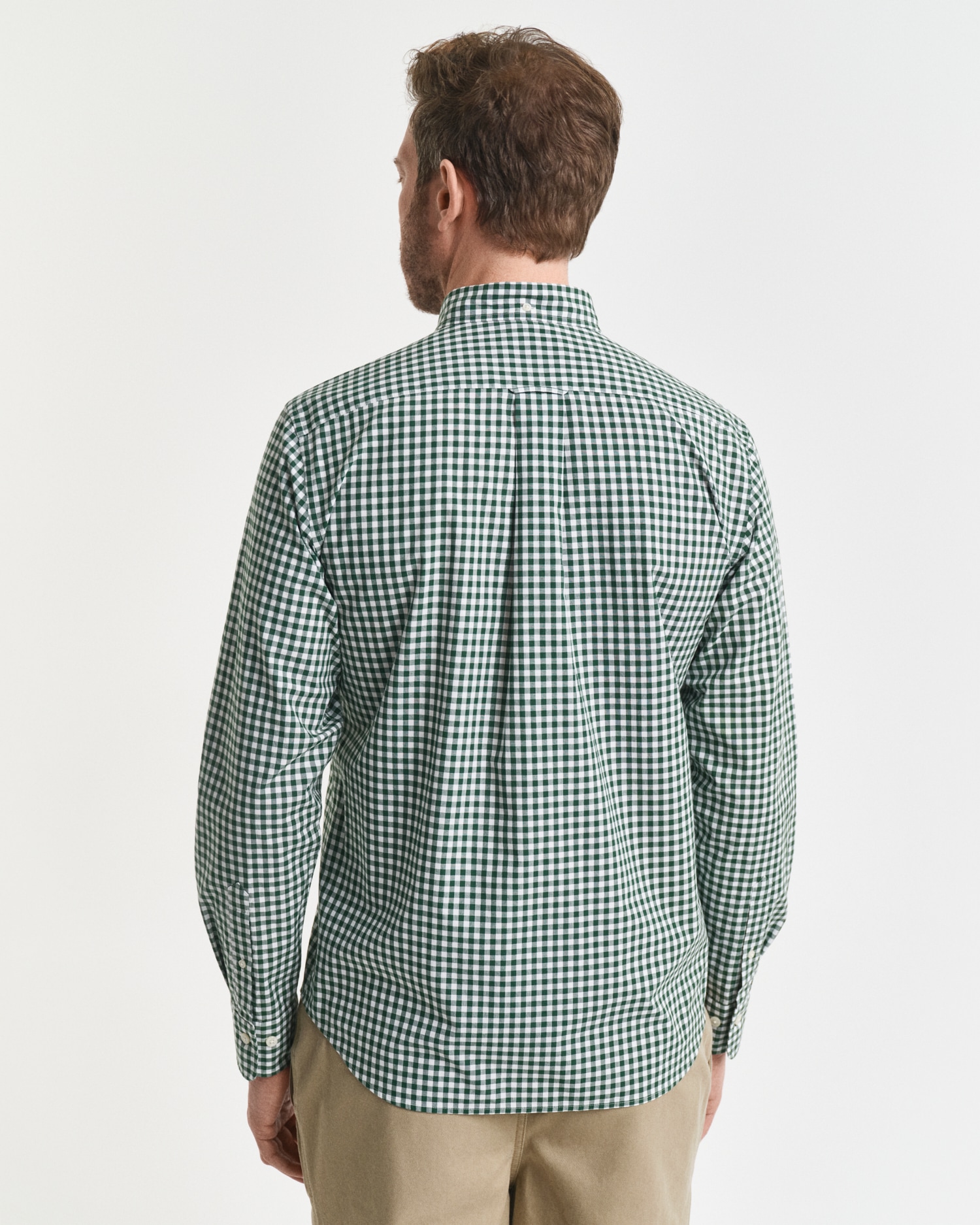 Gant Langarmhemd »REG POPLIN GINGHAM SHIRT«, mit Logostickerei auf der Brust