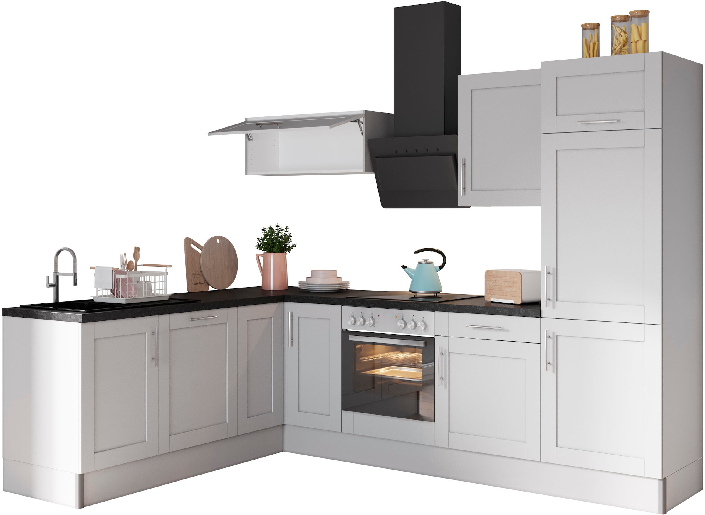 OPTIFIT Küche »Ahus«, 200 x 270 cm breit, wahlweise mit E-Geräten, Soft  Close Funktion bequem kaufen | Backofenumbauschränke
