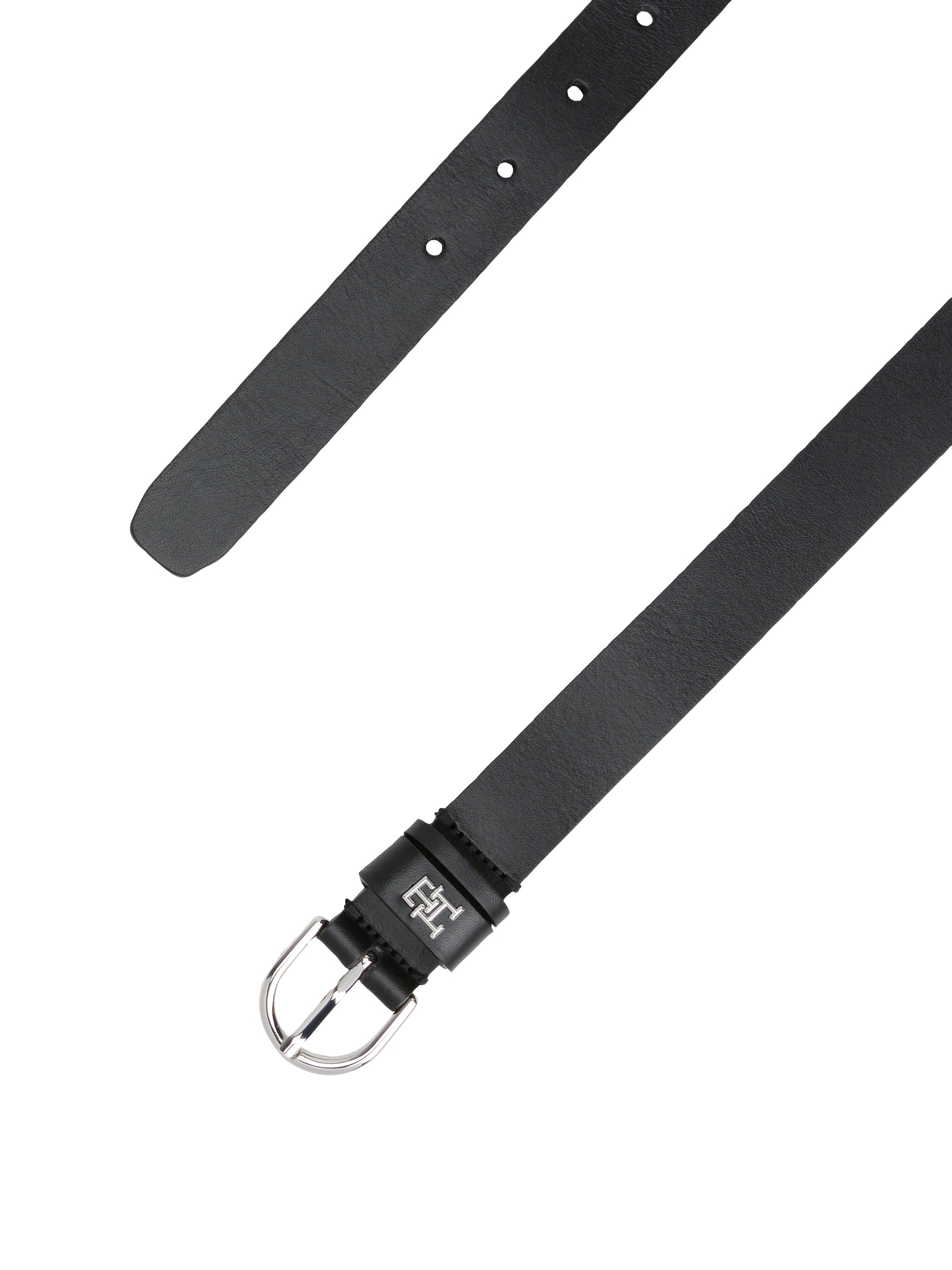 Tommy Hilfiger Ledergürtel »ESSENTIAL EFFORTLESS 2.5 SV«, Einfachdornschließe, Metallemblem