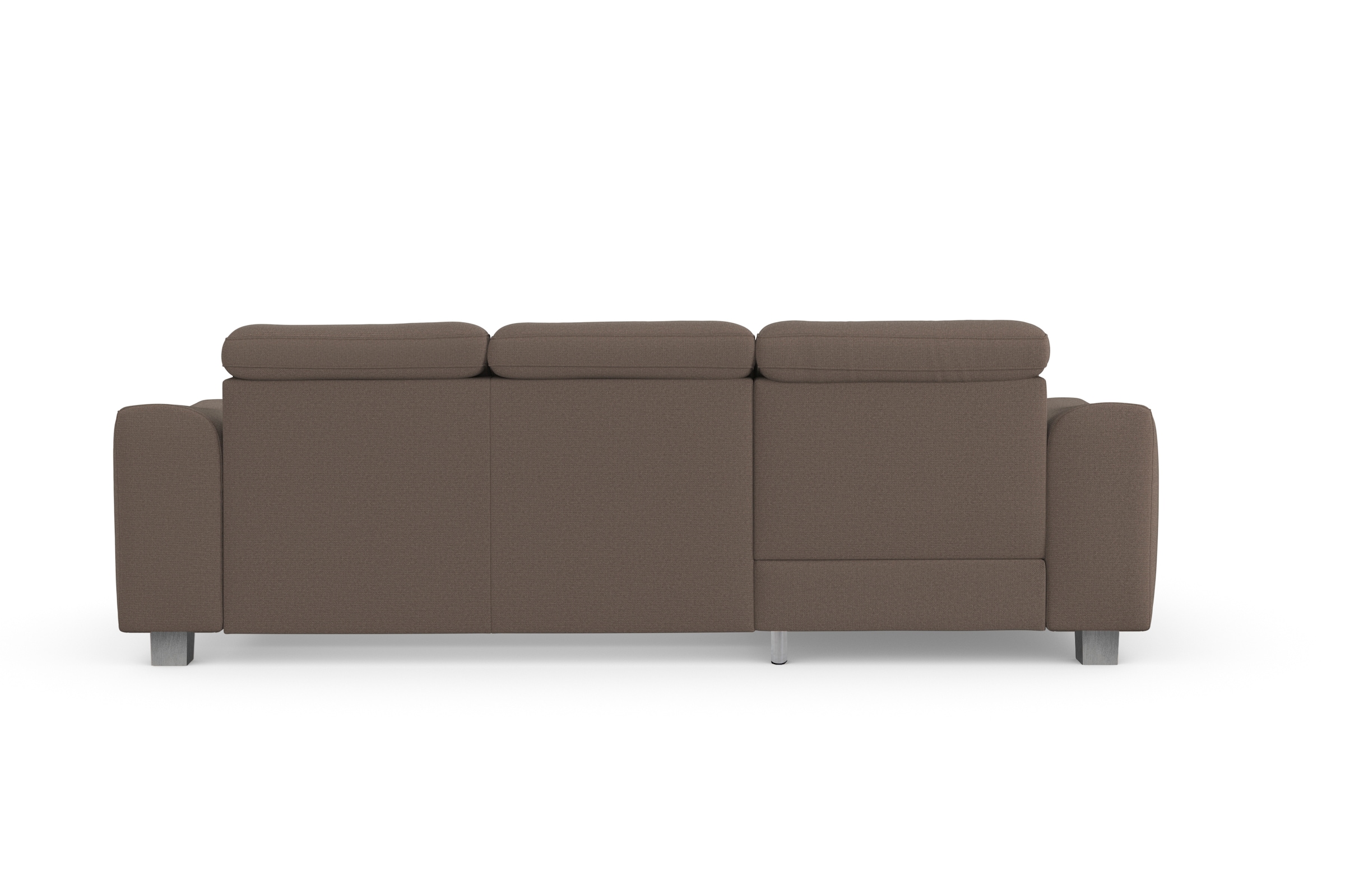 sit&more Ecksofa »Dundee L-Form«, mit Federkern und Edelstahlfüßen, wahlweise mit Kopfteilverstellung