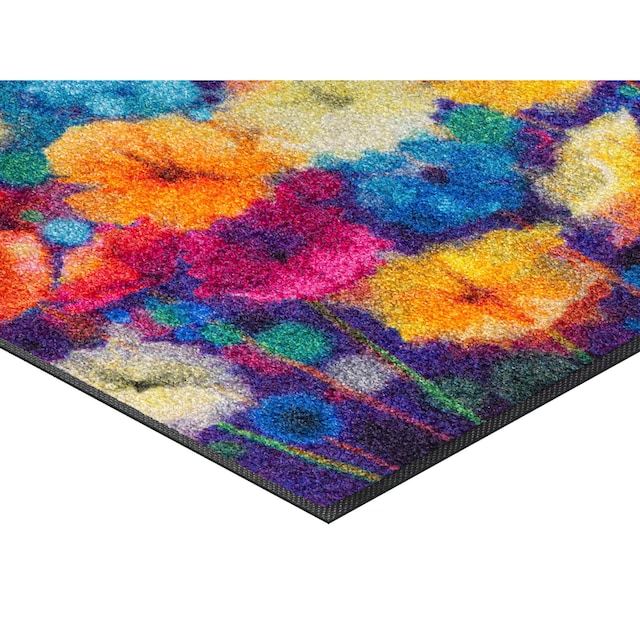 wash+dry by Kleen-Tex Fußmatte »Flowerlover«, rechteckig, Schmutzfangmatte, Motiv  Blumen, rutschhemmend, waschbar