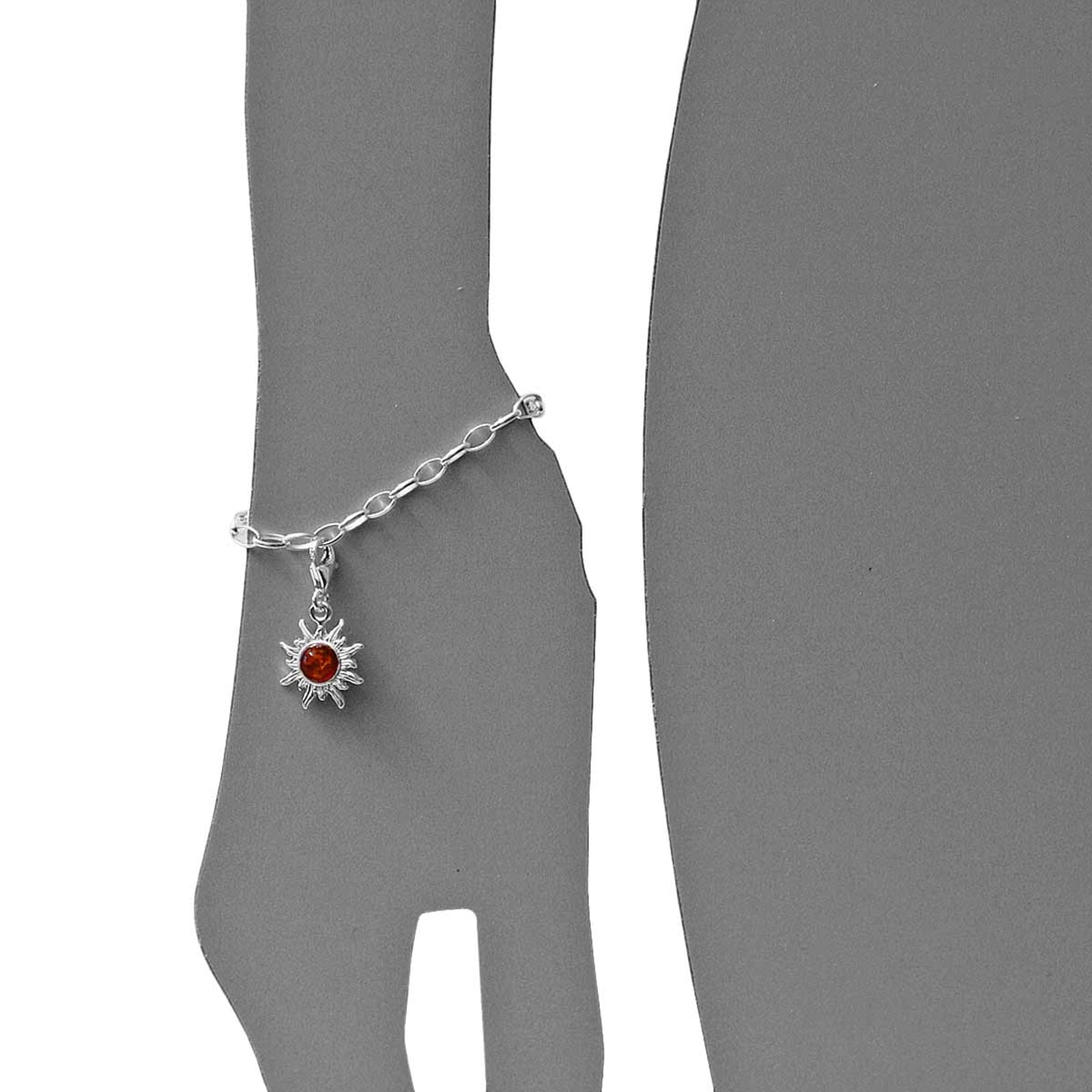 OSTSEE-SCHMUCK Kettenanhänger »- Sonne 14 mm - Silber 925/000 - Bernstein«