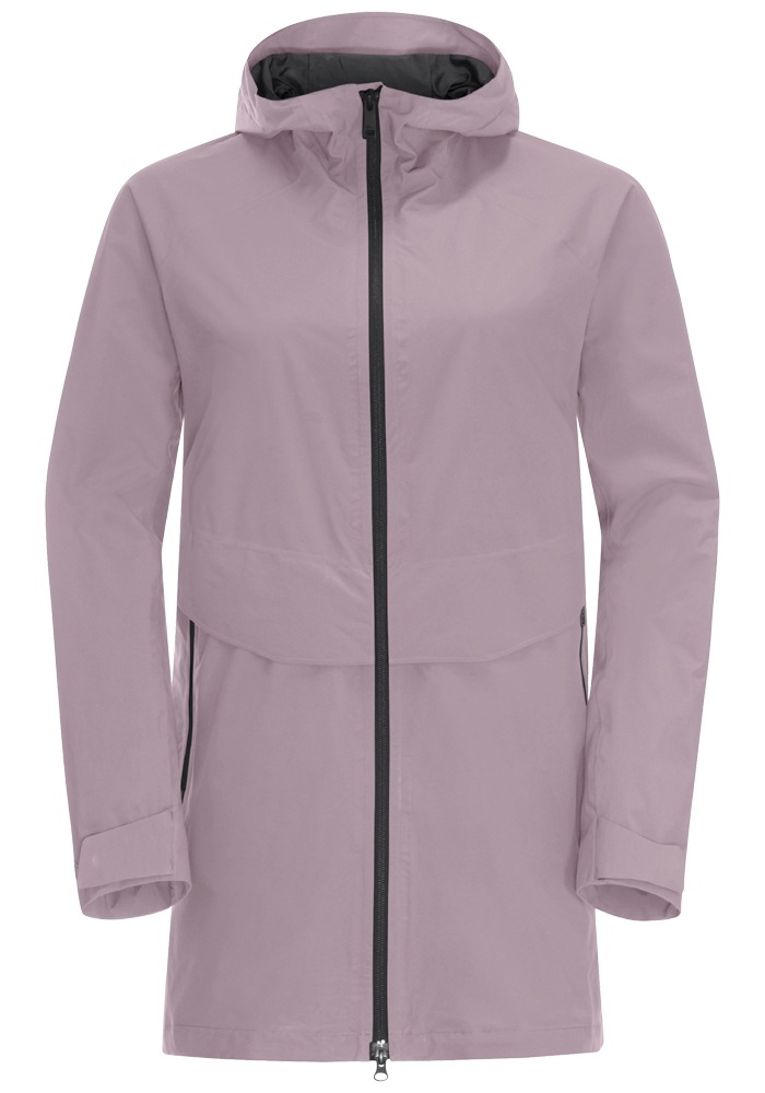Jack Wolfskin Langjacke »MAINKAI LONG JKT W«, mit Kapuze