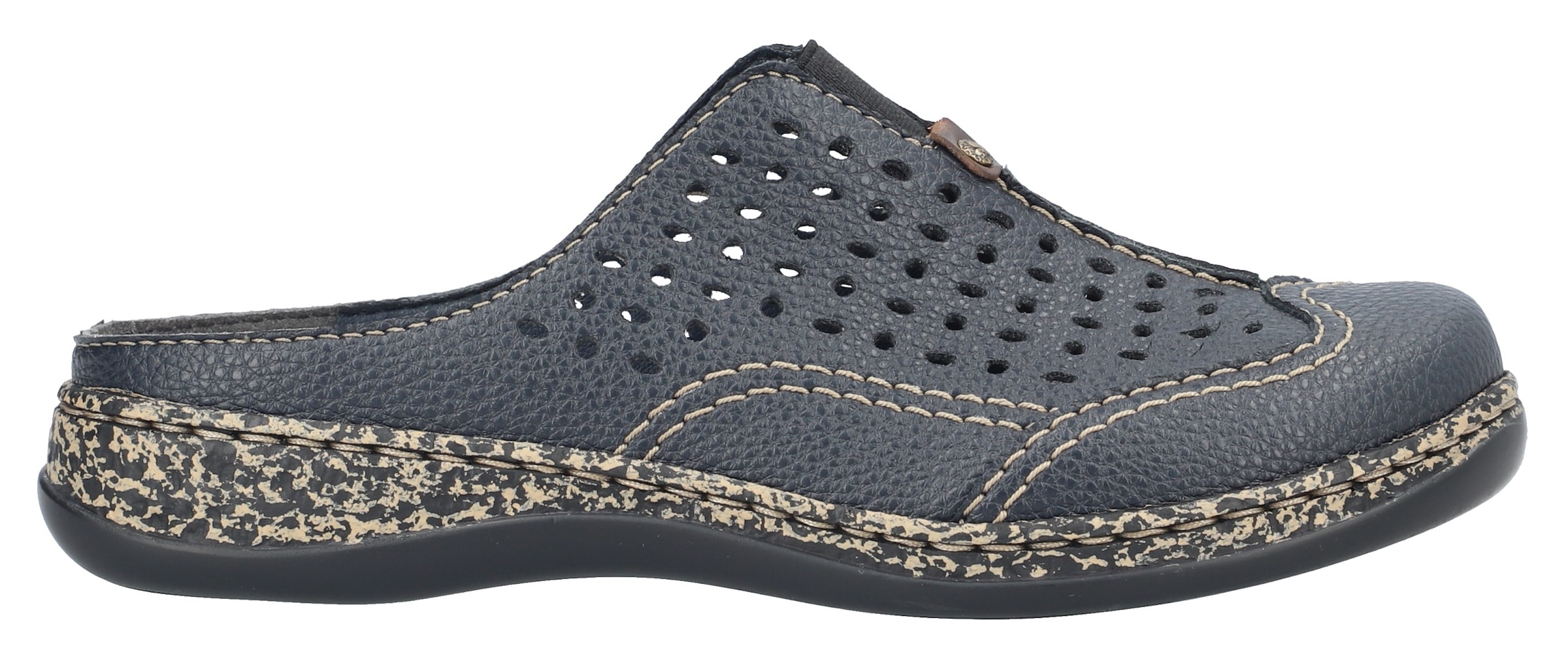 Rieker Clog  Schlupfschuh, Hausschuh, Sommerschuh mit Perforation