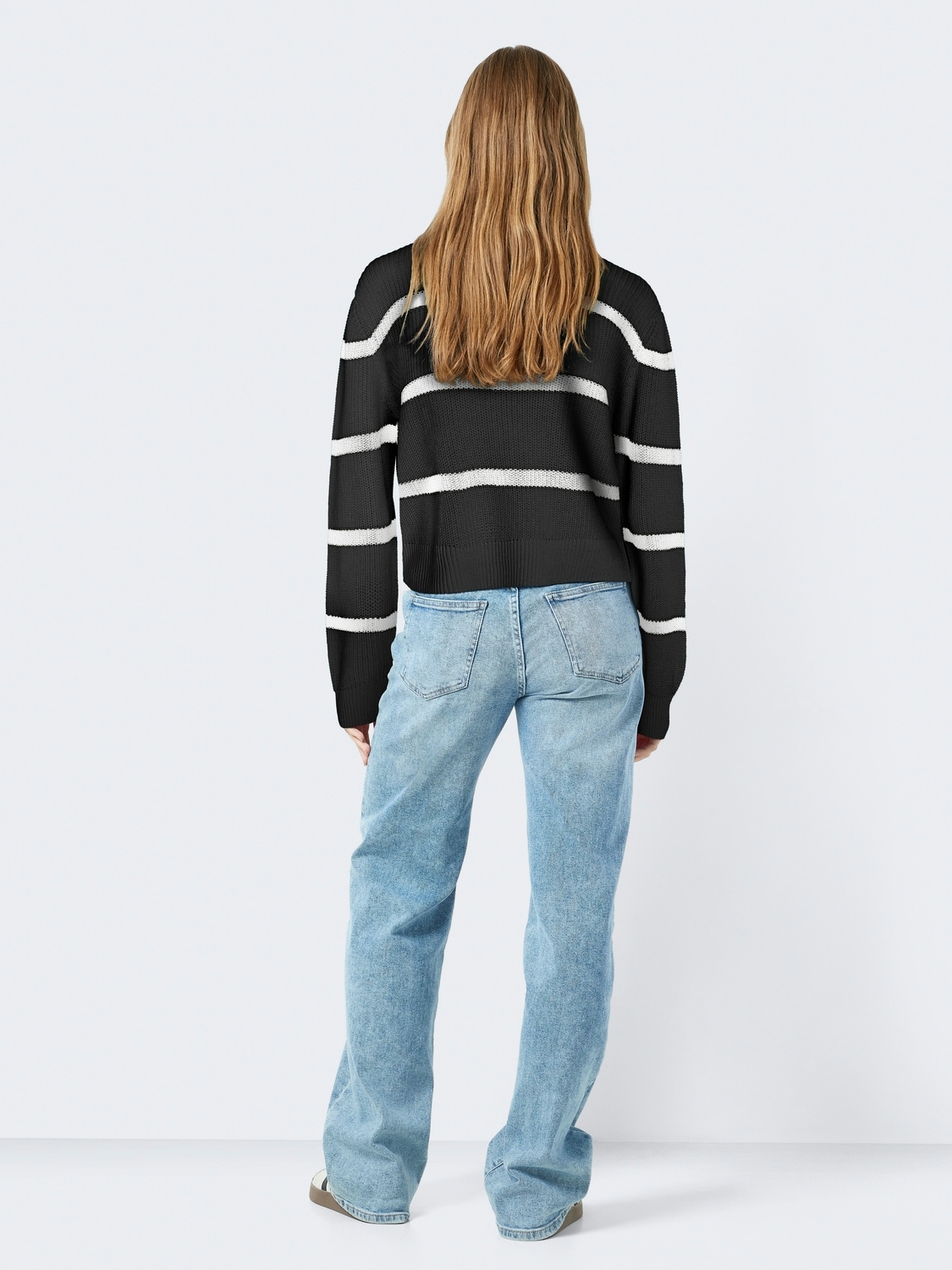 Noisy may Strickpullover »NMMAYSA L/S STRIPE O-NECK KNIT NOOS«