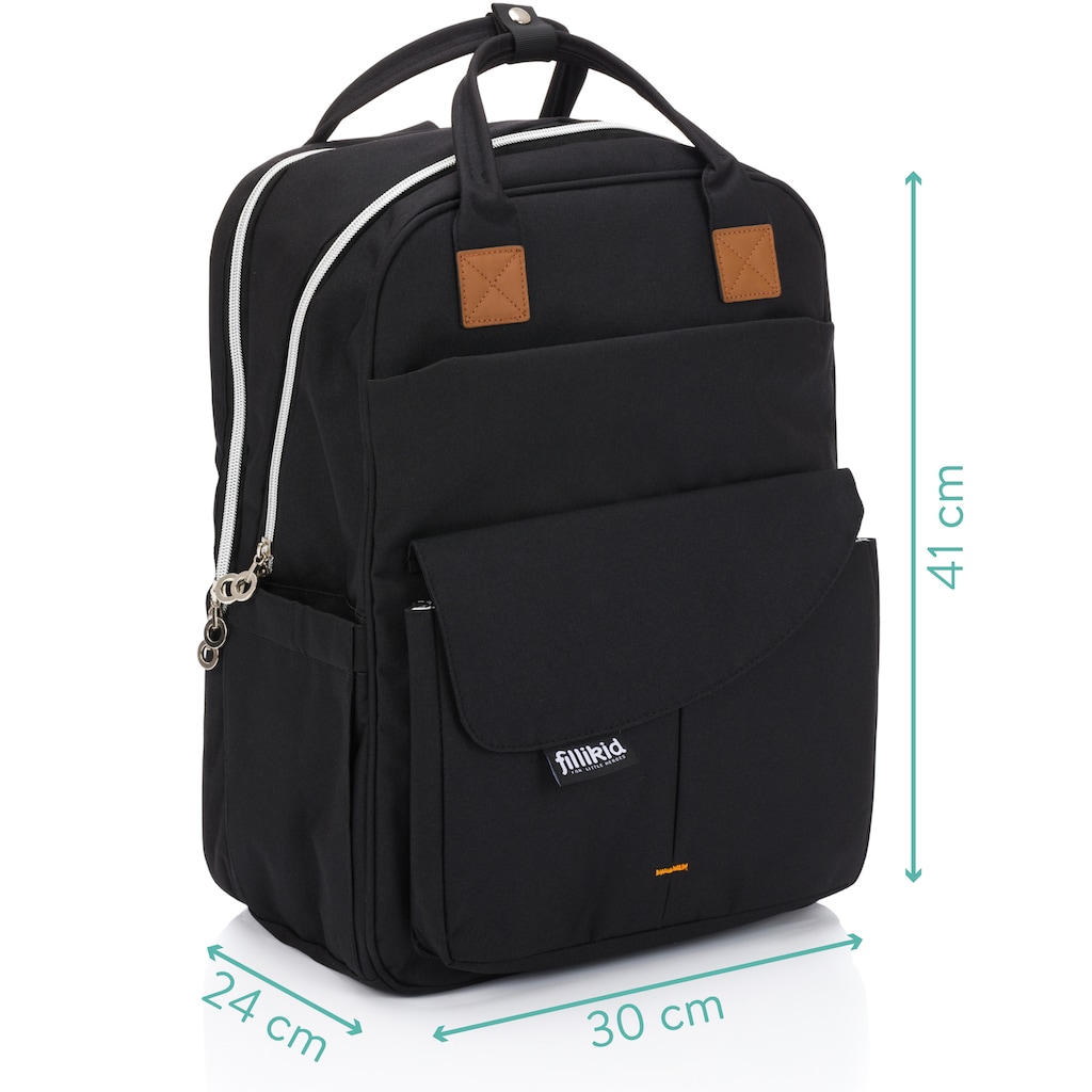 Fillikid Wickelrucksack »Rom, schwarz«