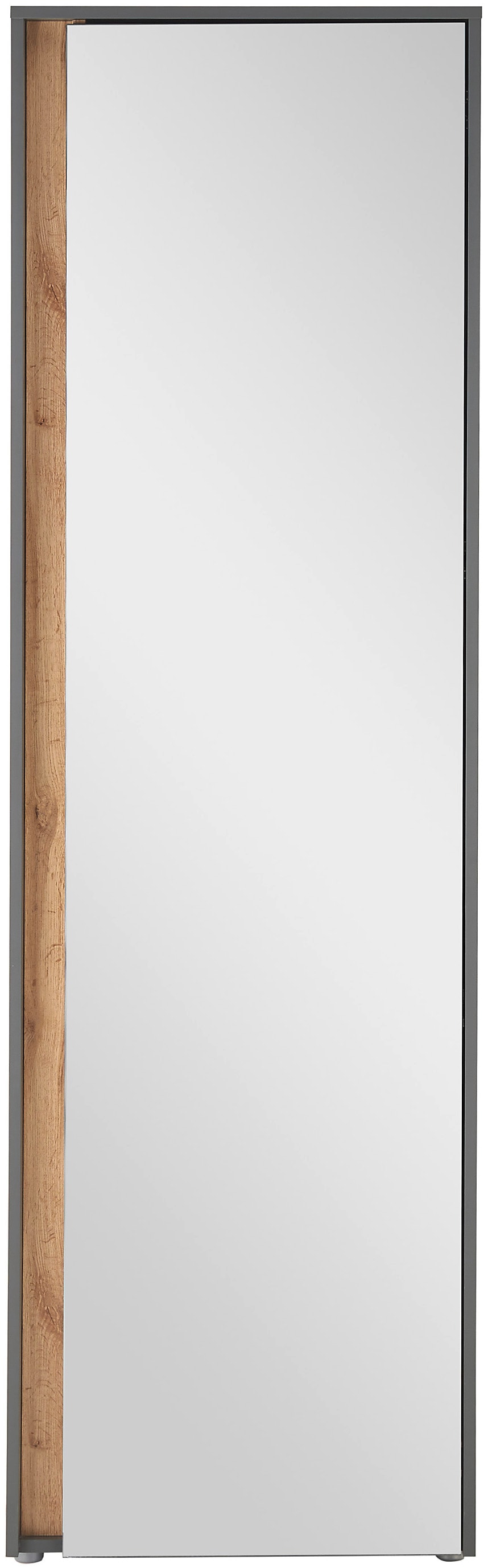 INOSIGN Garderobenschrank »GIRON/ CiTY, Schrank in Wotan Eiche, Kleiderschrank mit Stauraum«, Spiegeltür, Teleskopauszug, Tür beidseitig montierbar, 60 cm breit
