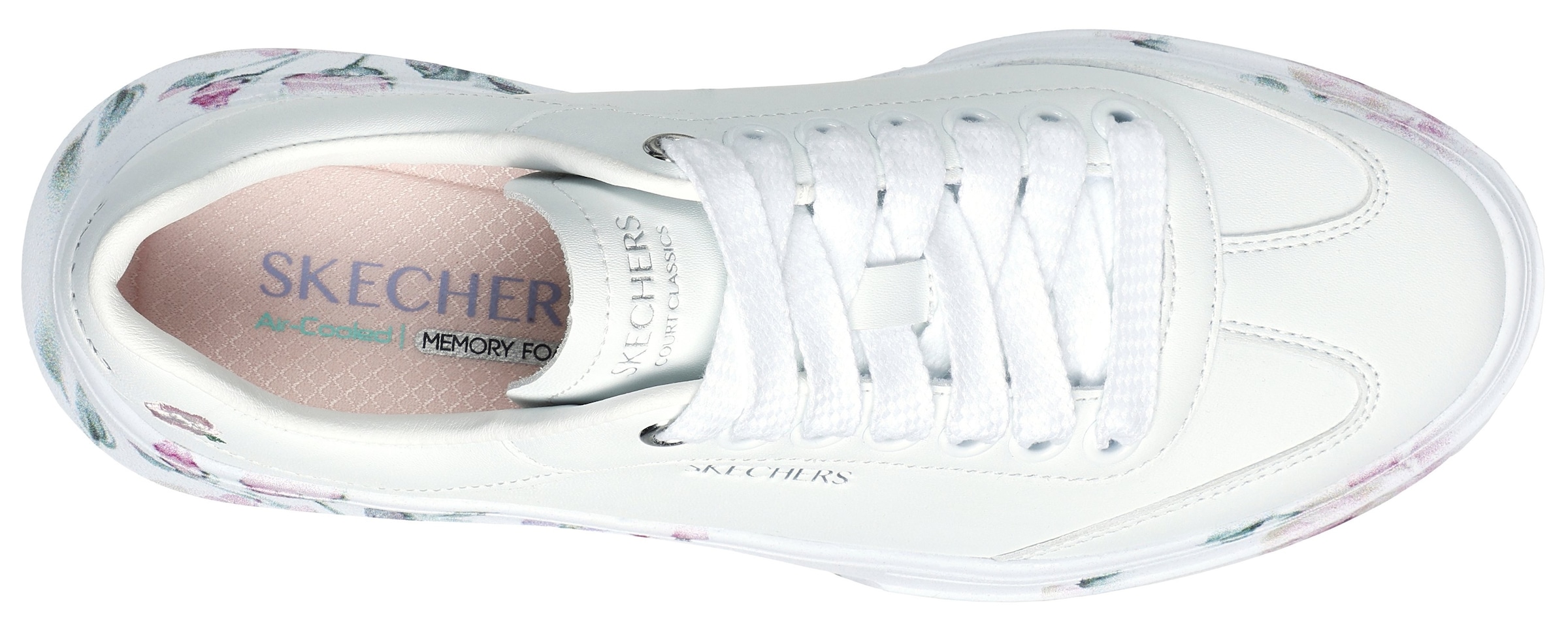 Skechers Sneaker »CORDOVA CLASSIC-PAINTED FLORALS«, Retro Sneaker, Schnürschuh mit Memory Foam