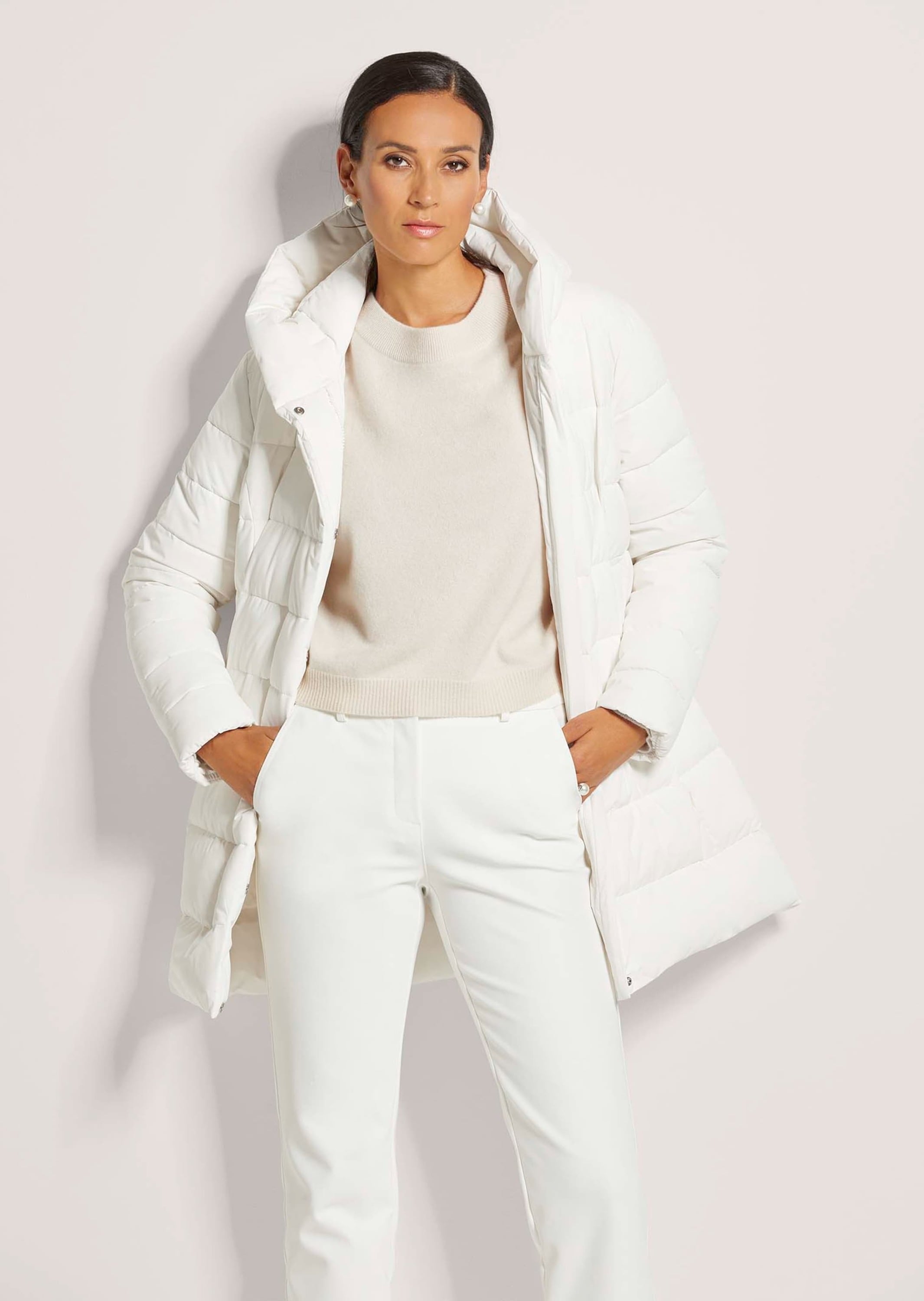 MADELEINE Steppjacke »Winterjacke Lange Steppjacke mit Kapuze«