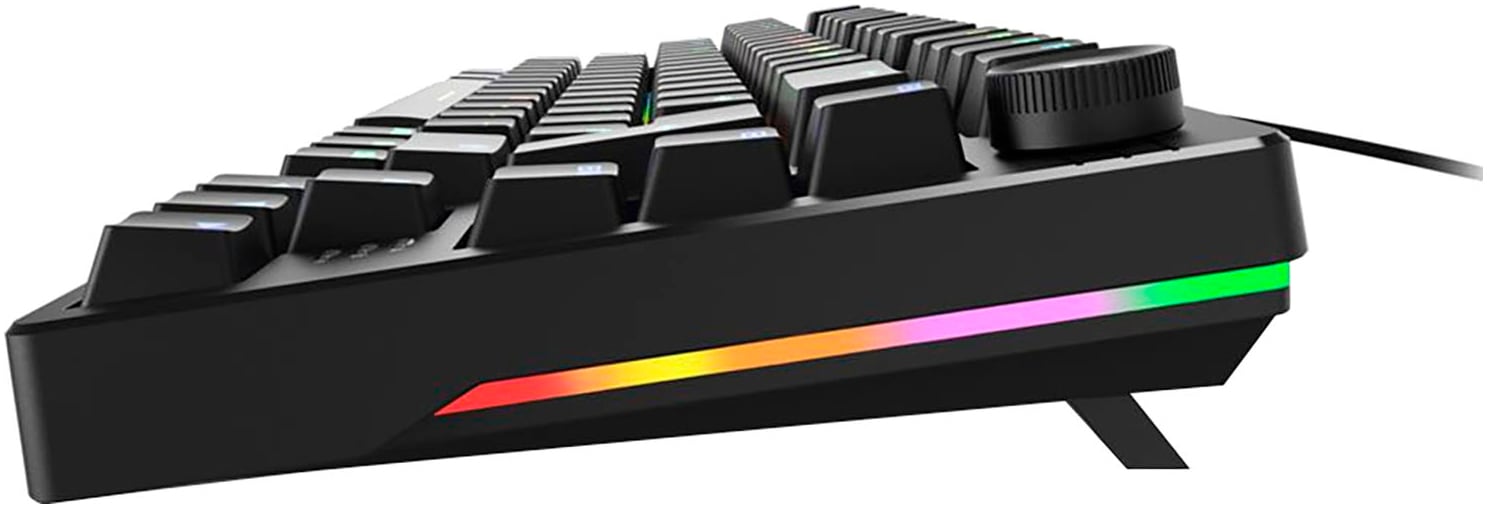 Sharkoon Gaming-Tastatur »SKILLER SGK25«, (Anpassbare Höhe-Antirutsch-Füße-Fn-Tasten-Lautstärkeregler-Licht-Bewegungs-Sensor-Makro-Tasten-Profil-Speicher-USB-Anschluss)