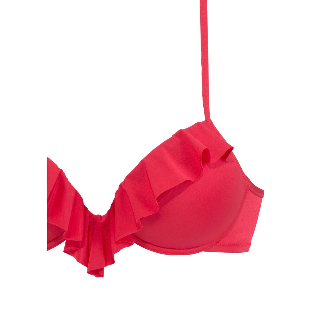 s.Oliver Push-Up-Bikini, mit trendigen Rüschen
