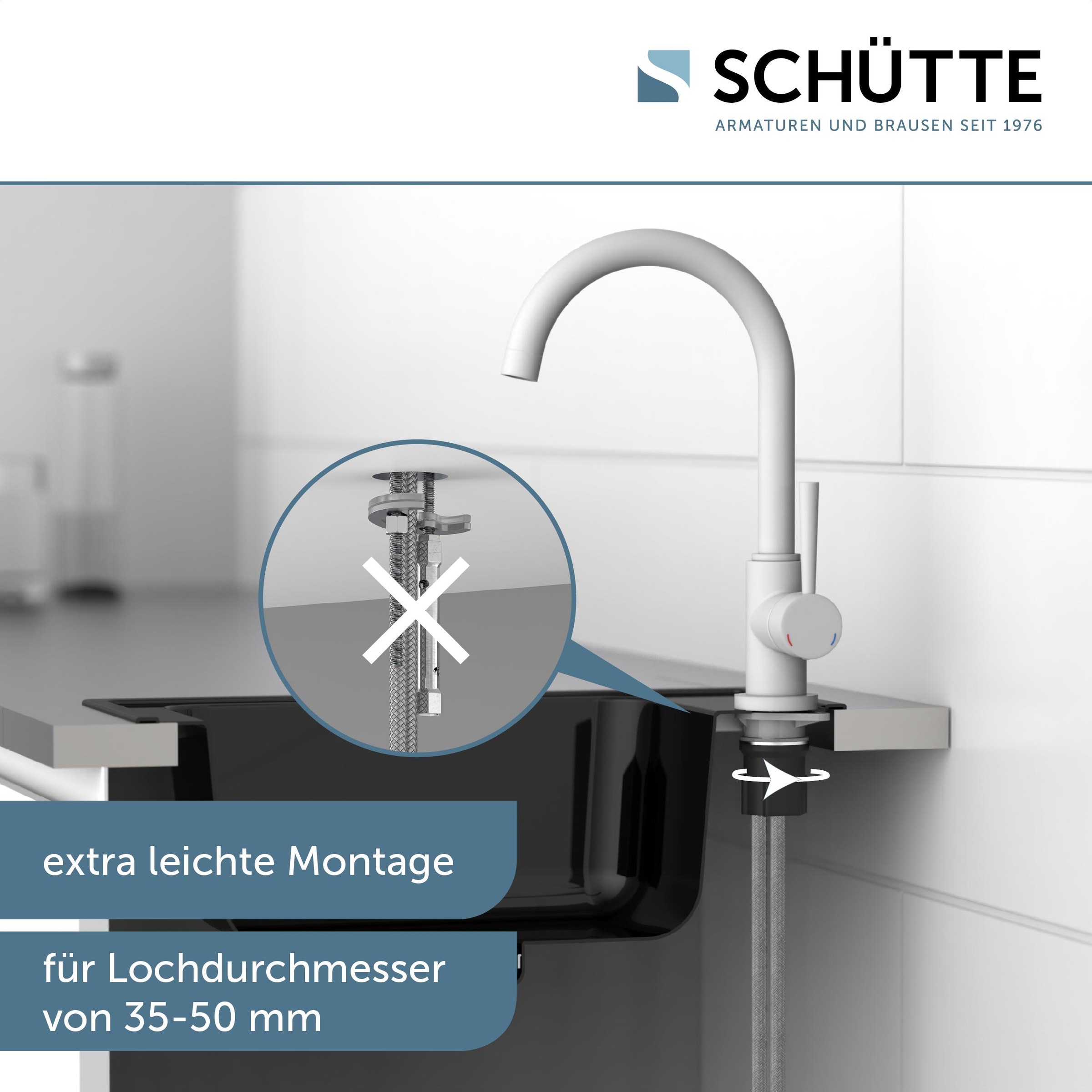 Schütte Spültischarmatur »CORNWALL« praktische Cold-Start-Funktion zum Energiesparen, 360° schwenkbar