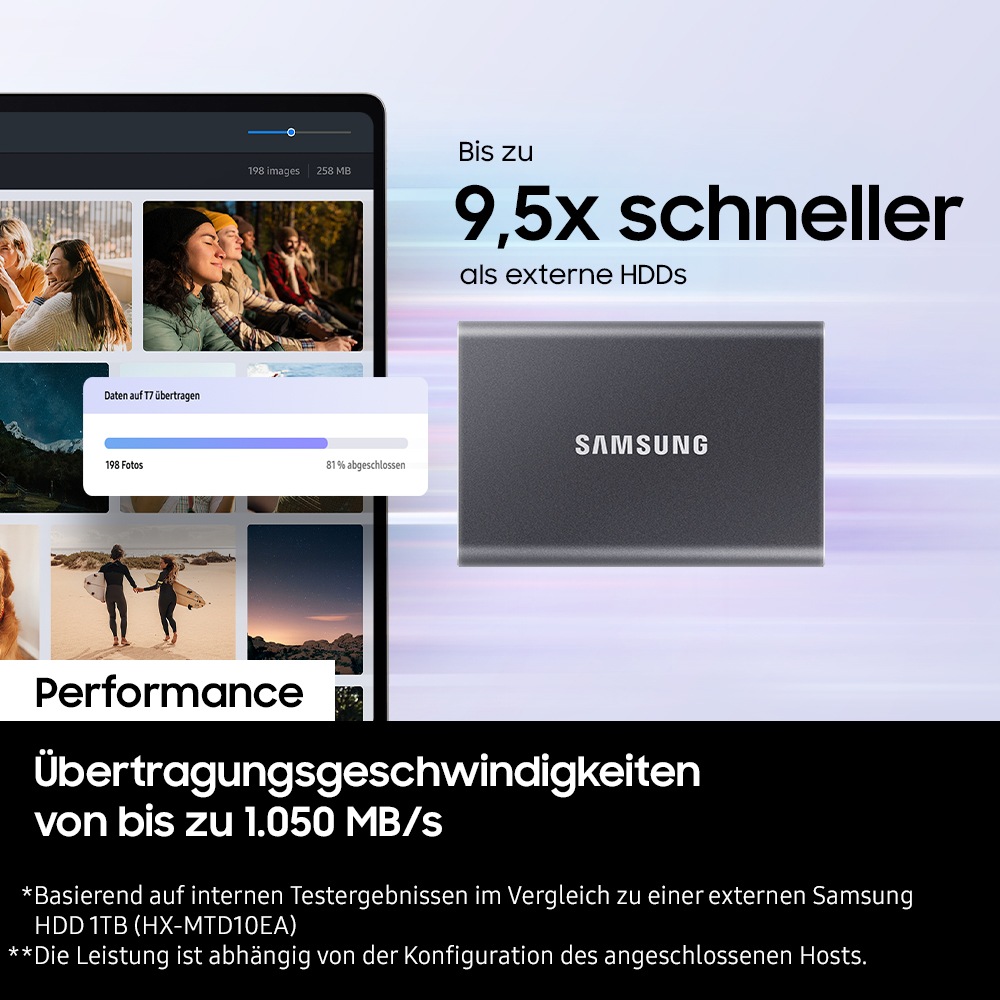 Samsung SSD-Festplatte »Portable SSD T7« 3,5 1 TB