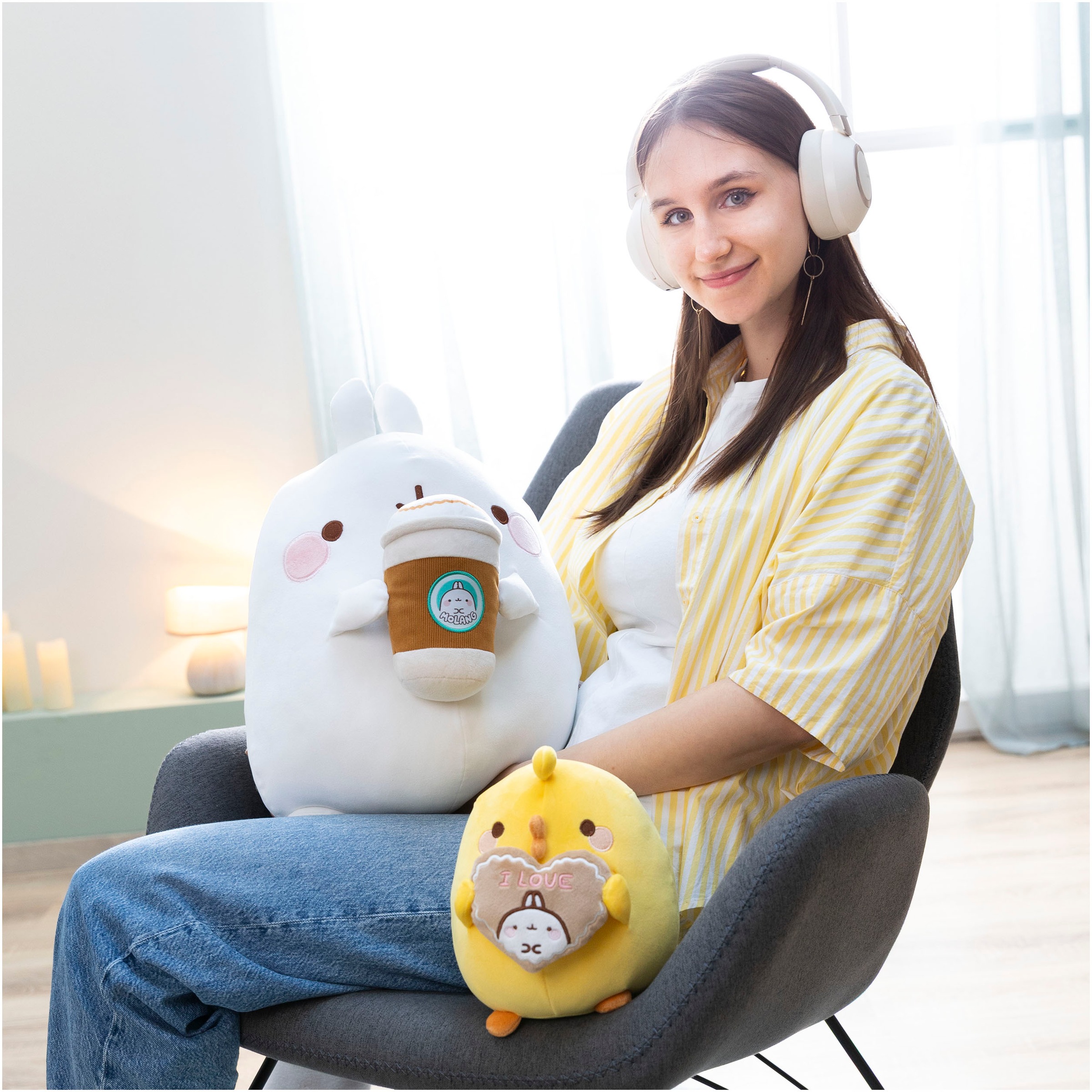 Nici Kuscheltier »MOLANG, Piu Piu mit Lebkuchenherz 24cm« in Geschenkverpackung