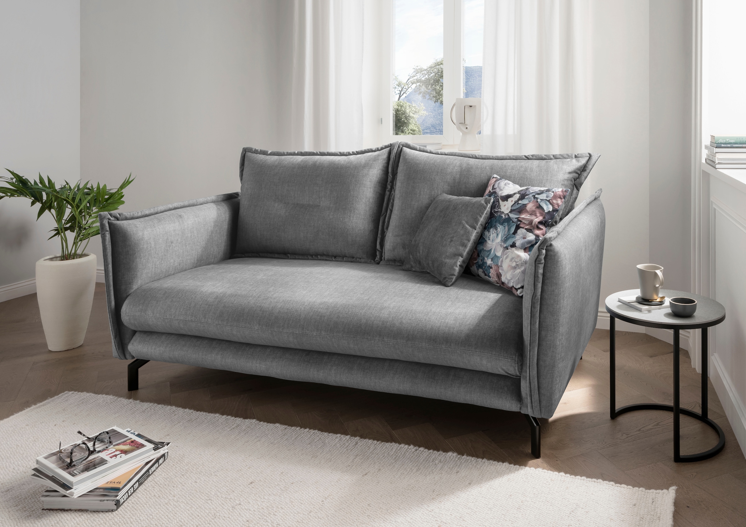 Home affaire 3-Sitzer »LAVA Breite 198 cm, modern und elegant, aktuelle Kissenoptik, bequem« Armlehnen verstellbar